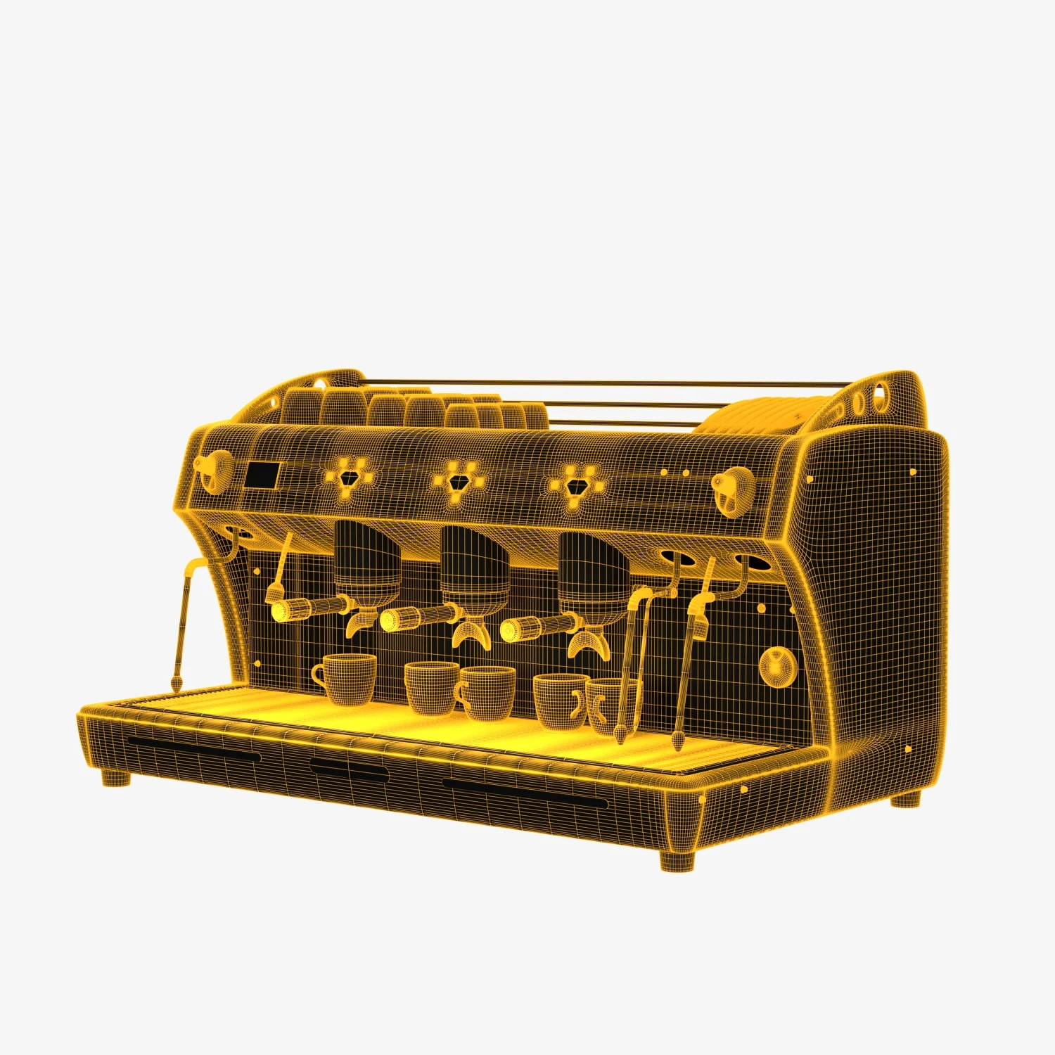 Electronic Professional Coffee Machine for Restaurant 3D Model_09