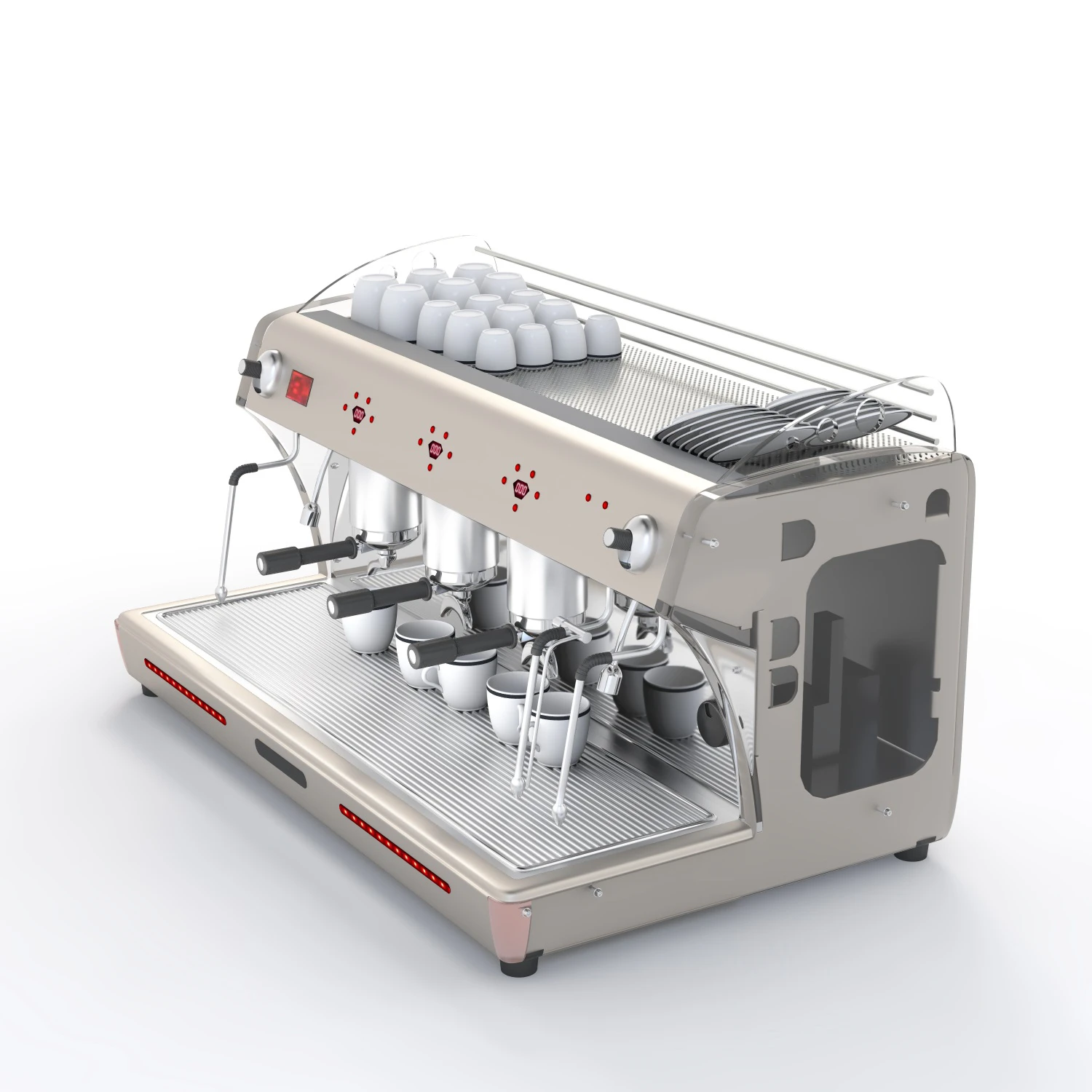 Electronic Professional Coffee Machine for Restaurant 3D Model_04