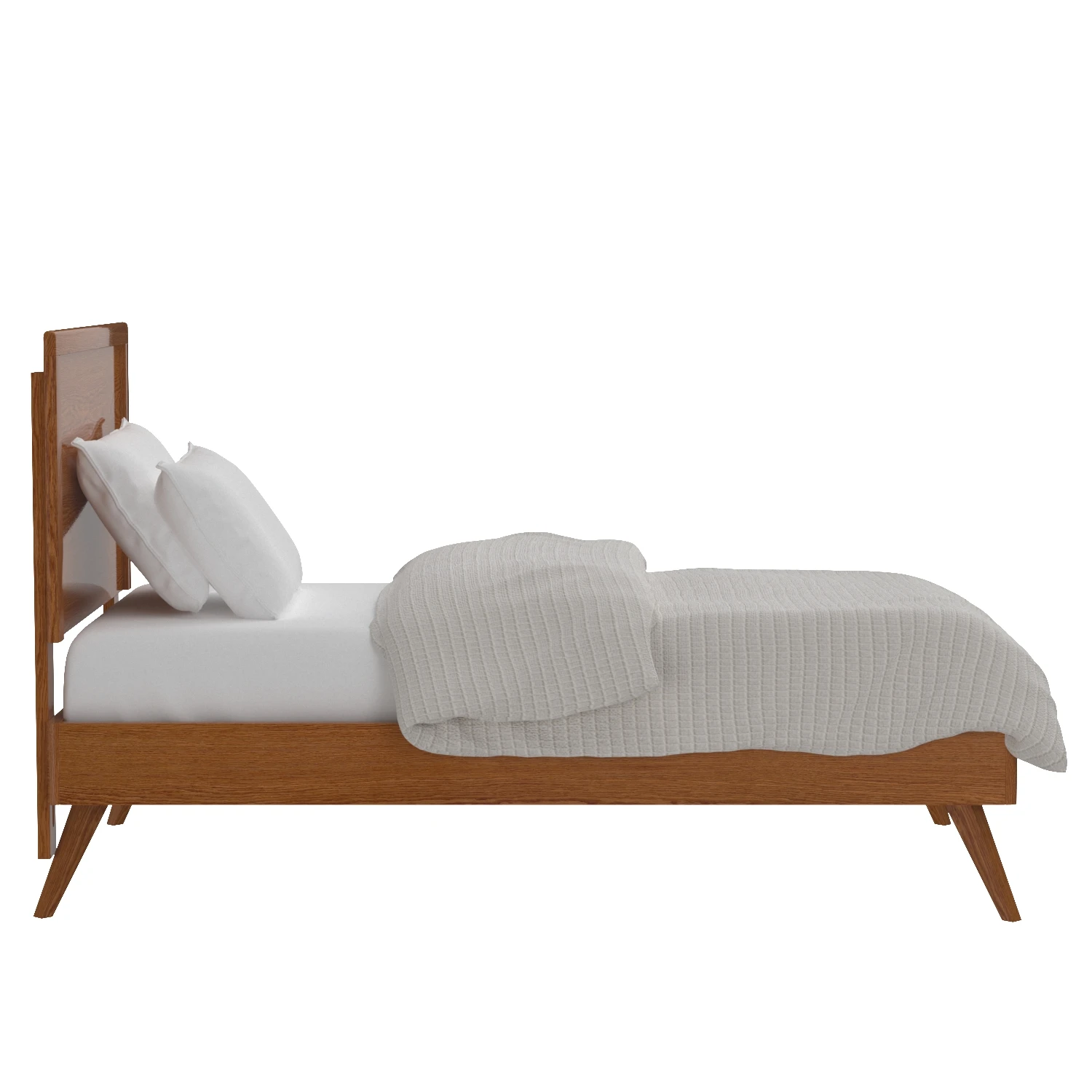 Baxton Studio Jiro Mid-Century Modern Walnut Brown Finished Wood Bed 3D Model_03