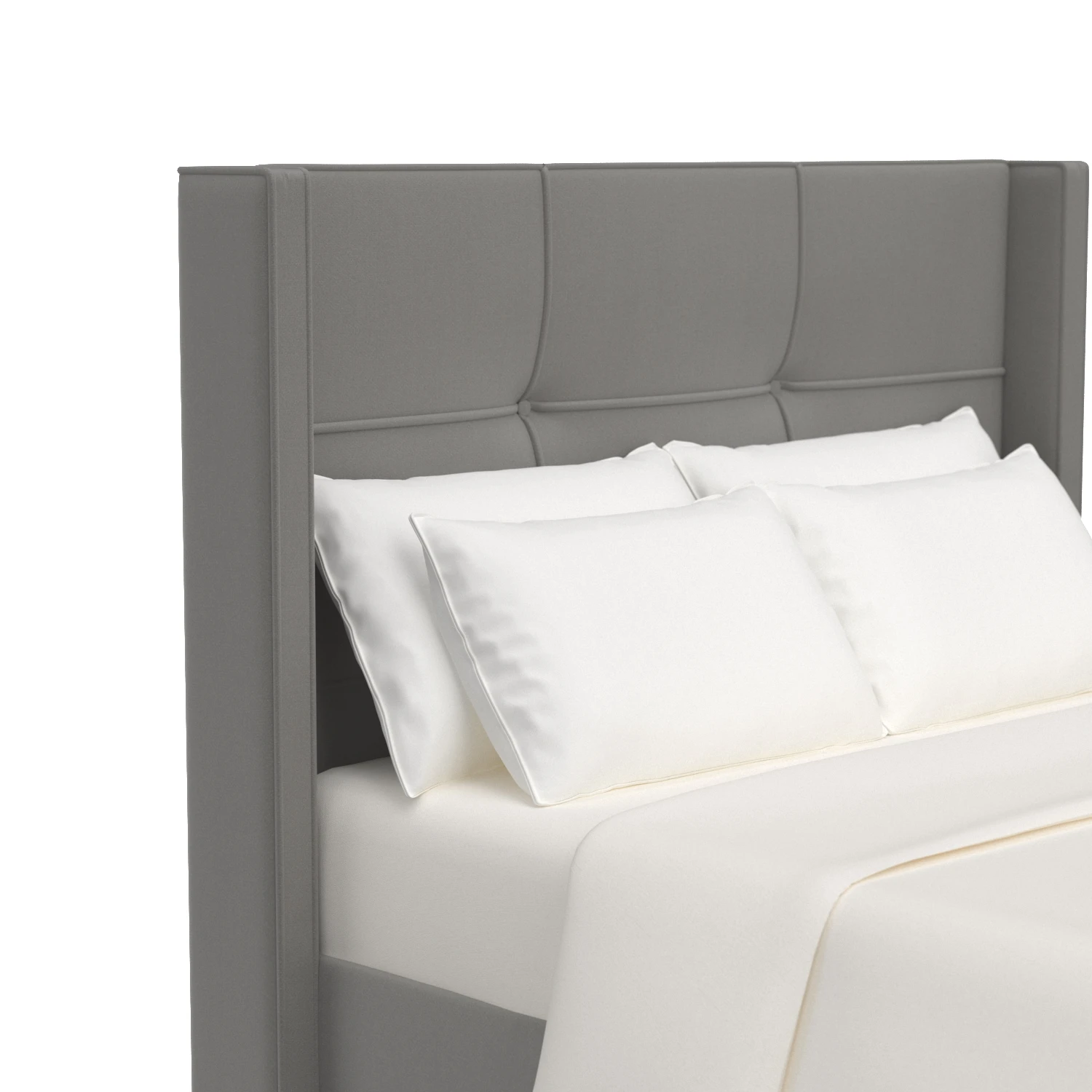 Beverly Bed With Rollout Footboard Storage Grey 3D Model_05