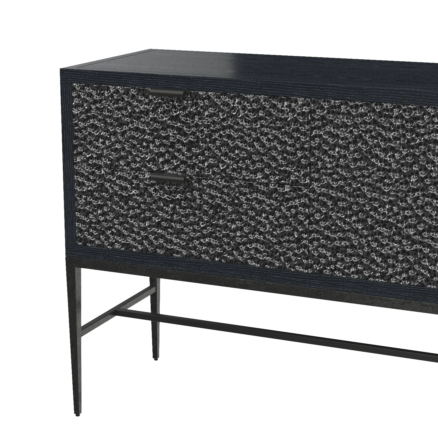 Black Oak Seeded Sideboard Credenza 3D Model_05