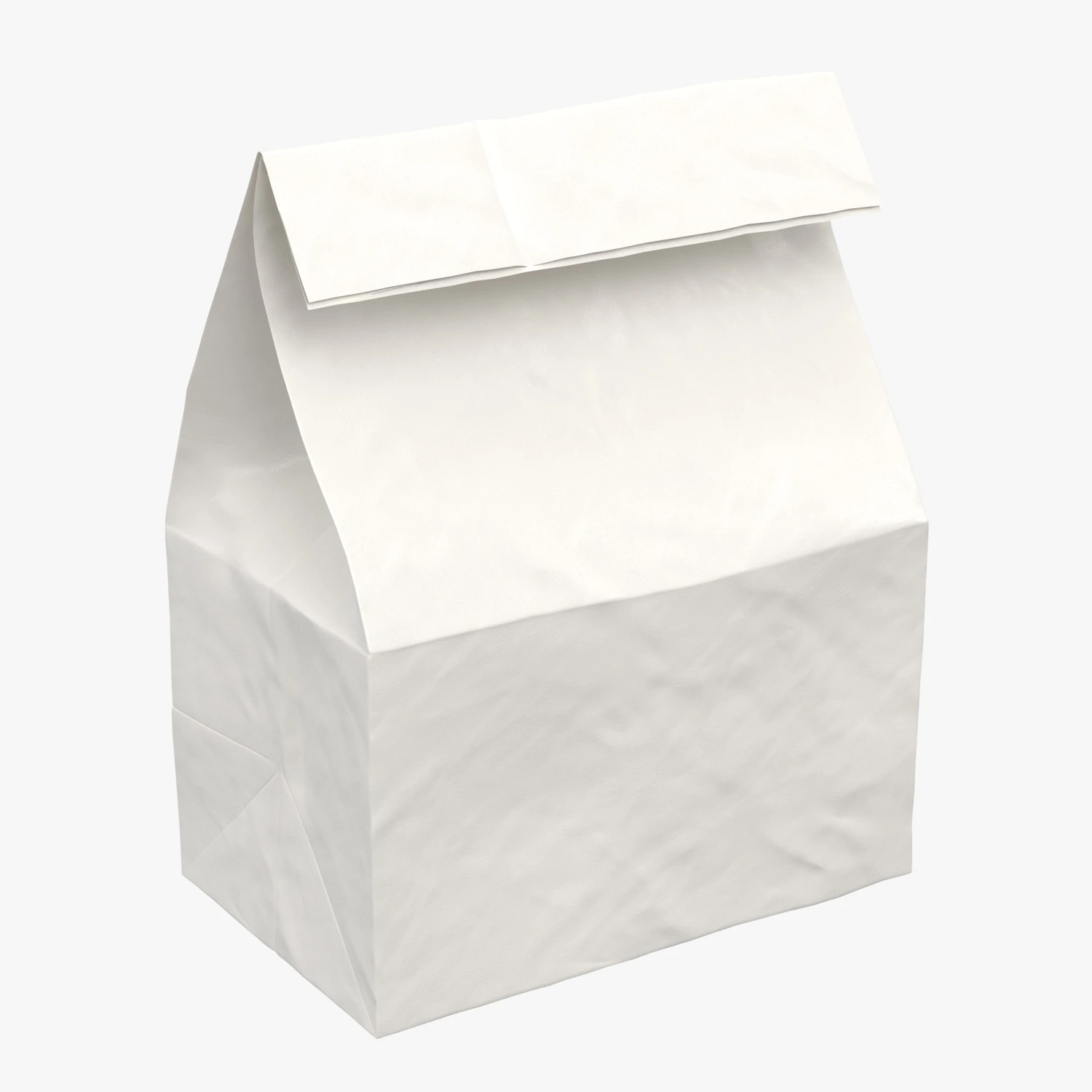 Concession Essentials - 4lb White Paper Bags 3D Model_01