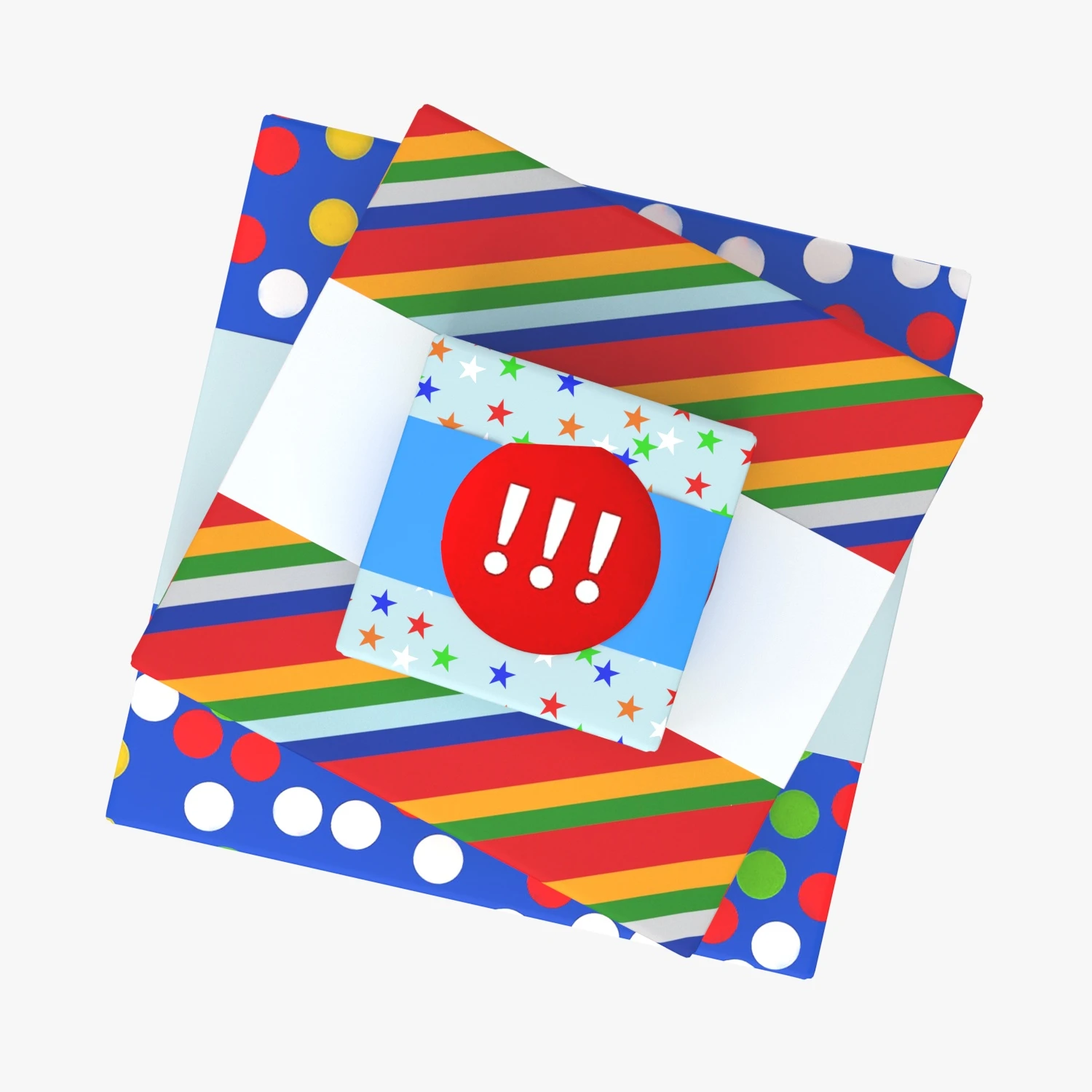 Hallmark Gift Boxes with Wrap Bands 3D Model_04