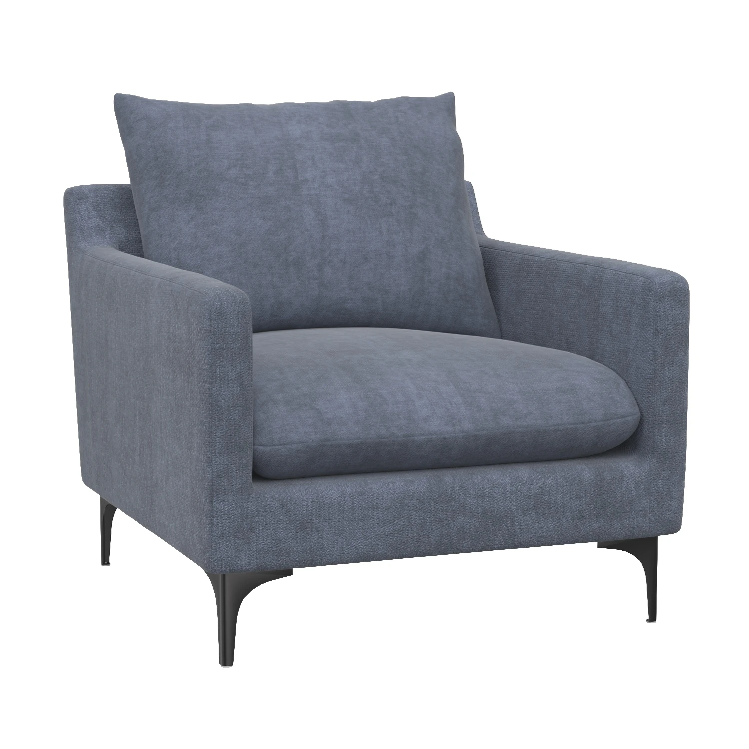 Paris Armchair Blue 3D Model_01