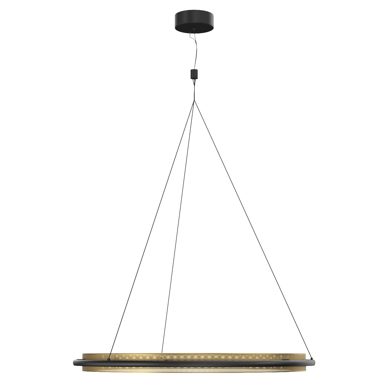 Perforated Single LED Chandelier 3D Model_03