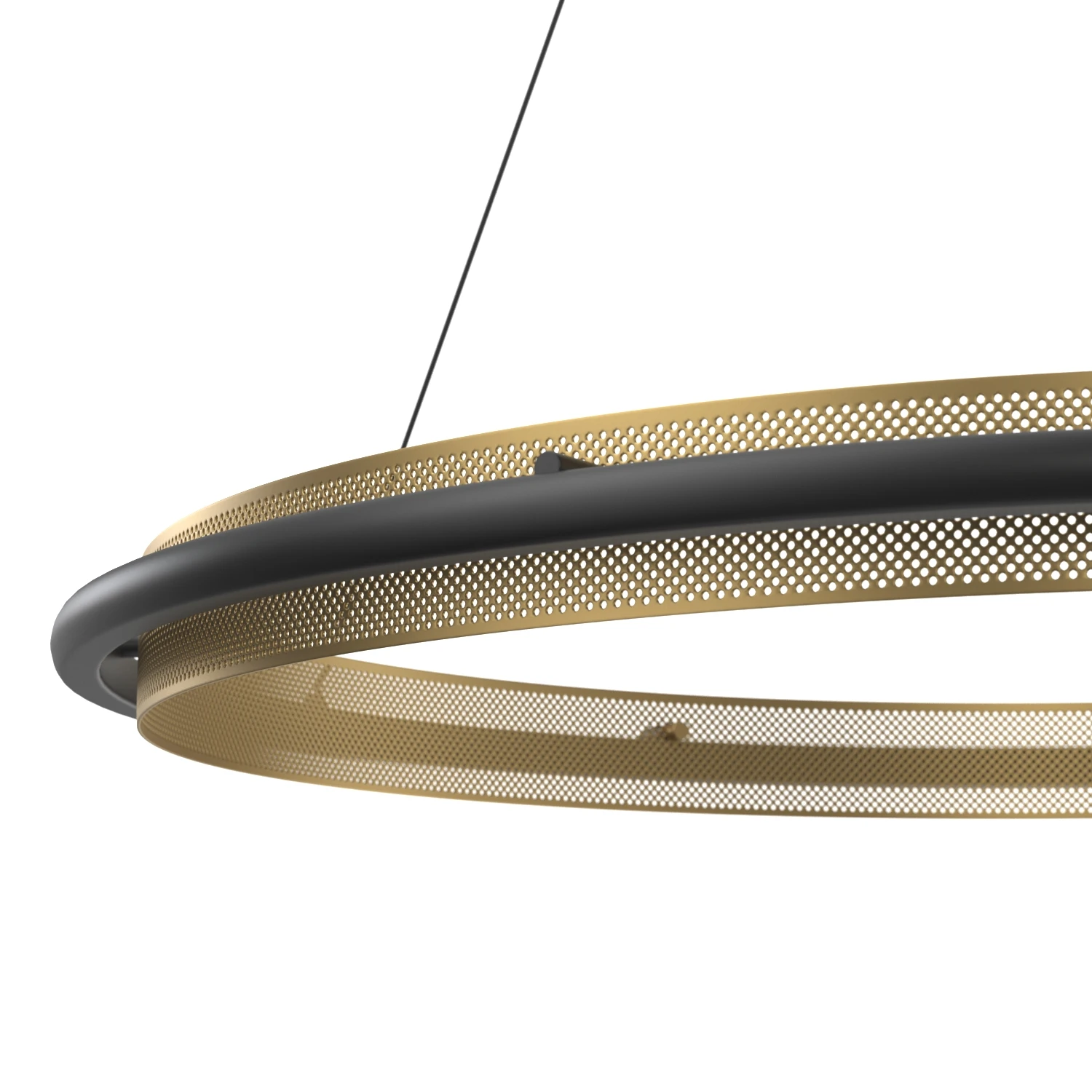 Perforated Single LED Chandelier 3D Model_05