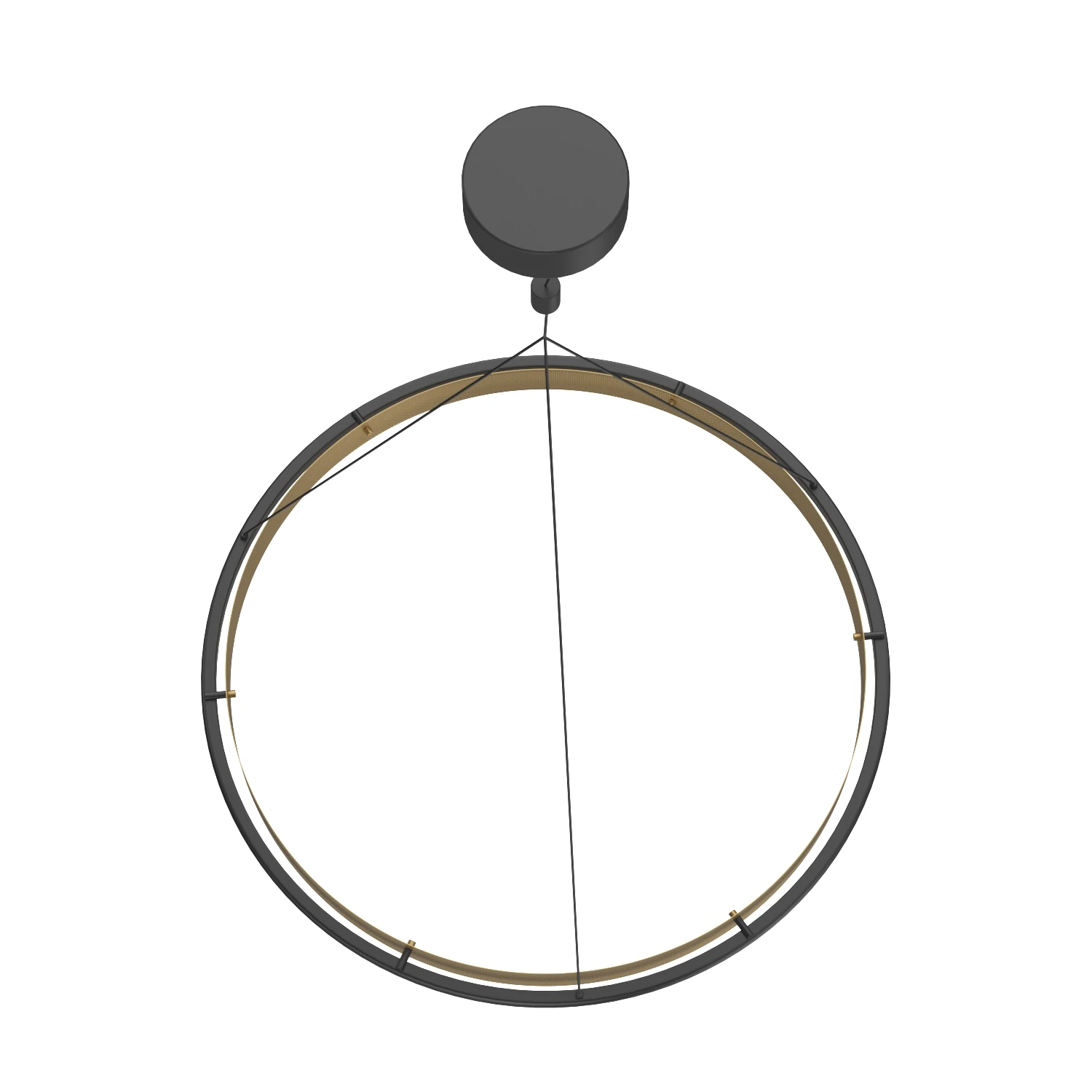 Perforated Single LED Chandelier 3D Model_06