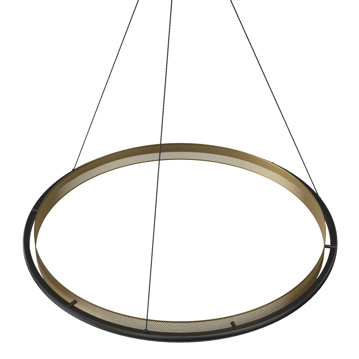 Perforated Single LED Chandelier 3D Model_04