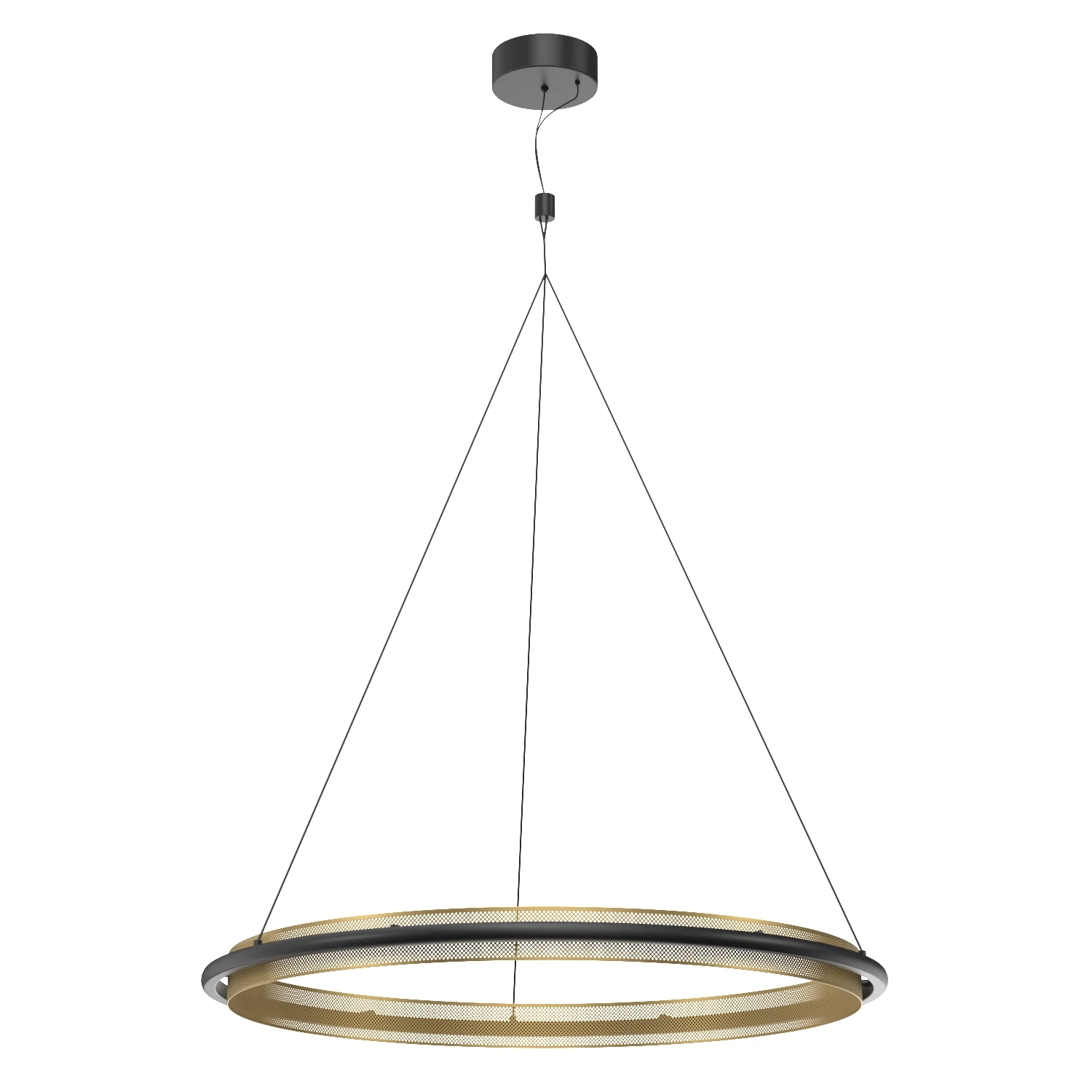 Perforated Single LED Chandelier 3D Model_01
