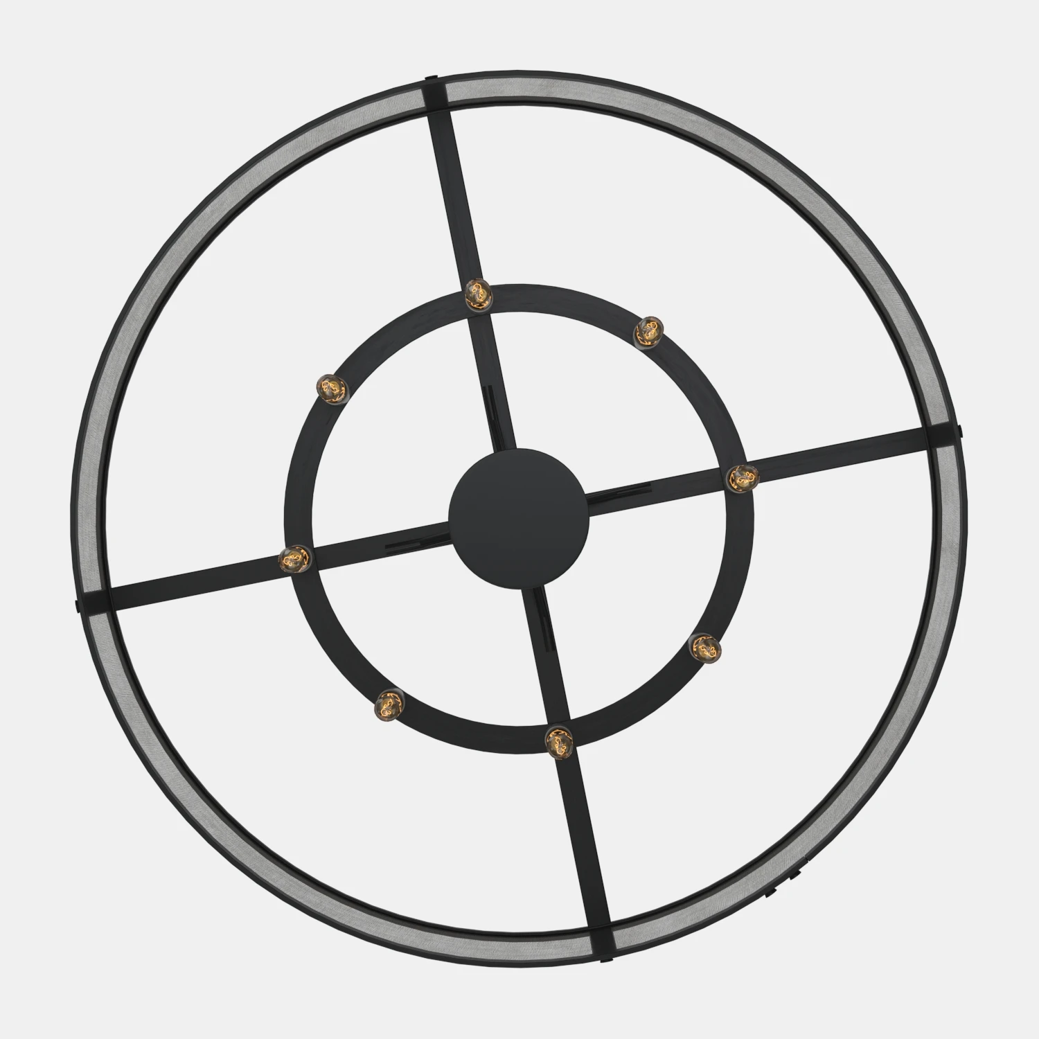 Riveted Mesh Round Chandelier 3D Model_04