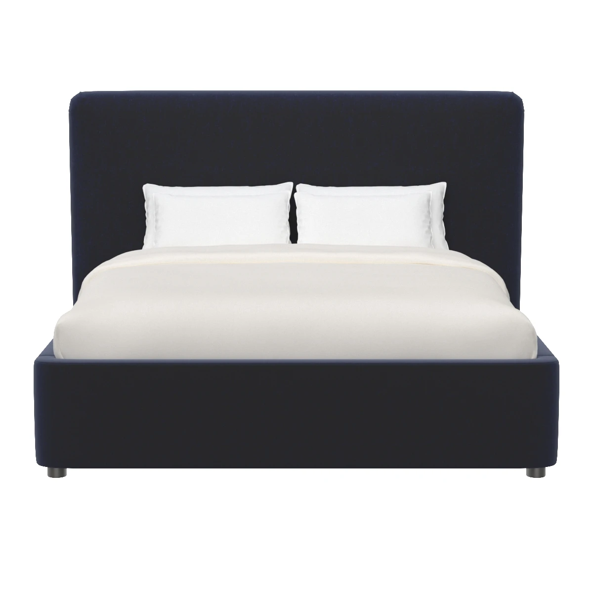 Samara King Bed Blue Velvet 3D Model_01