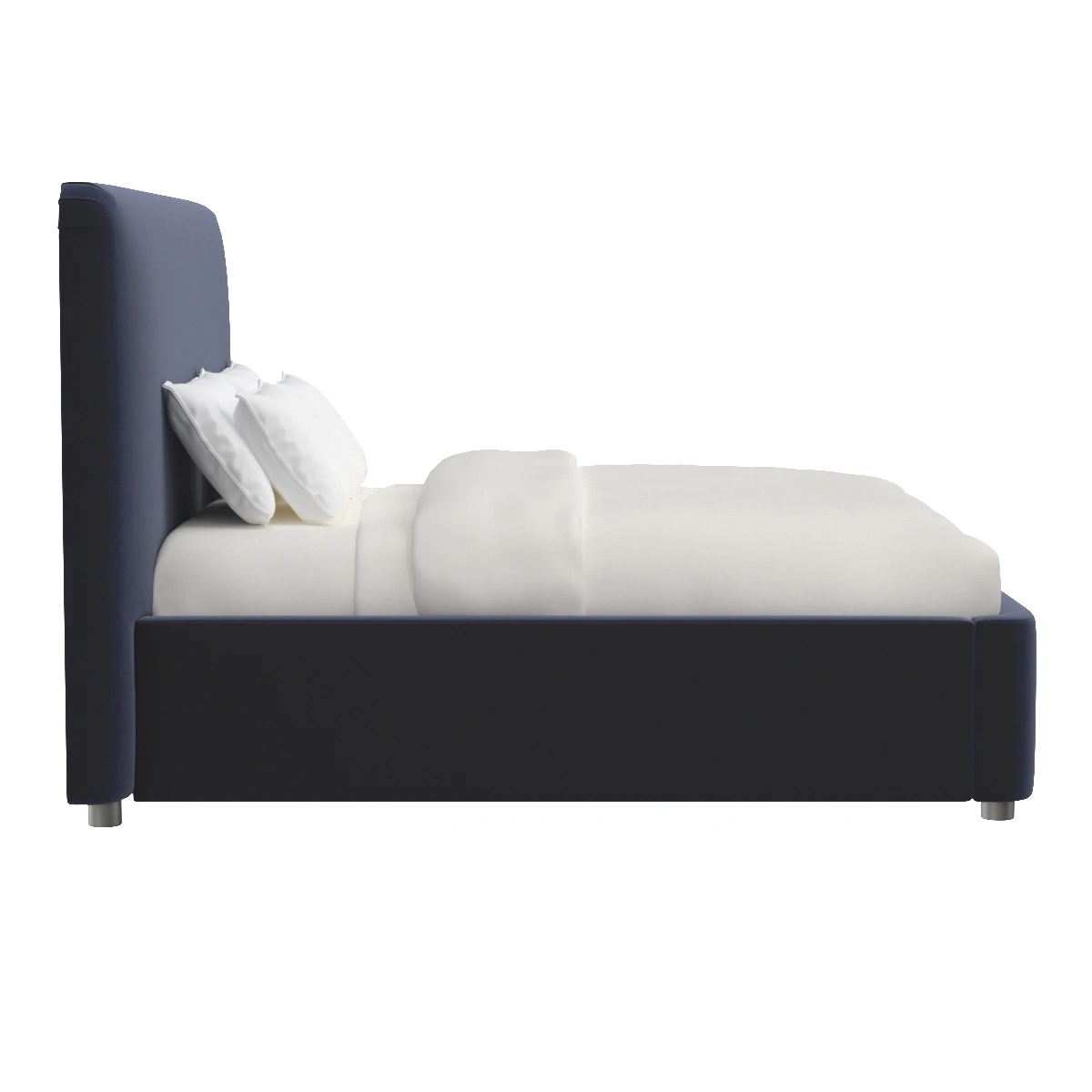 Samara King Bed Blue Velvet 3D Model_03
