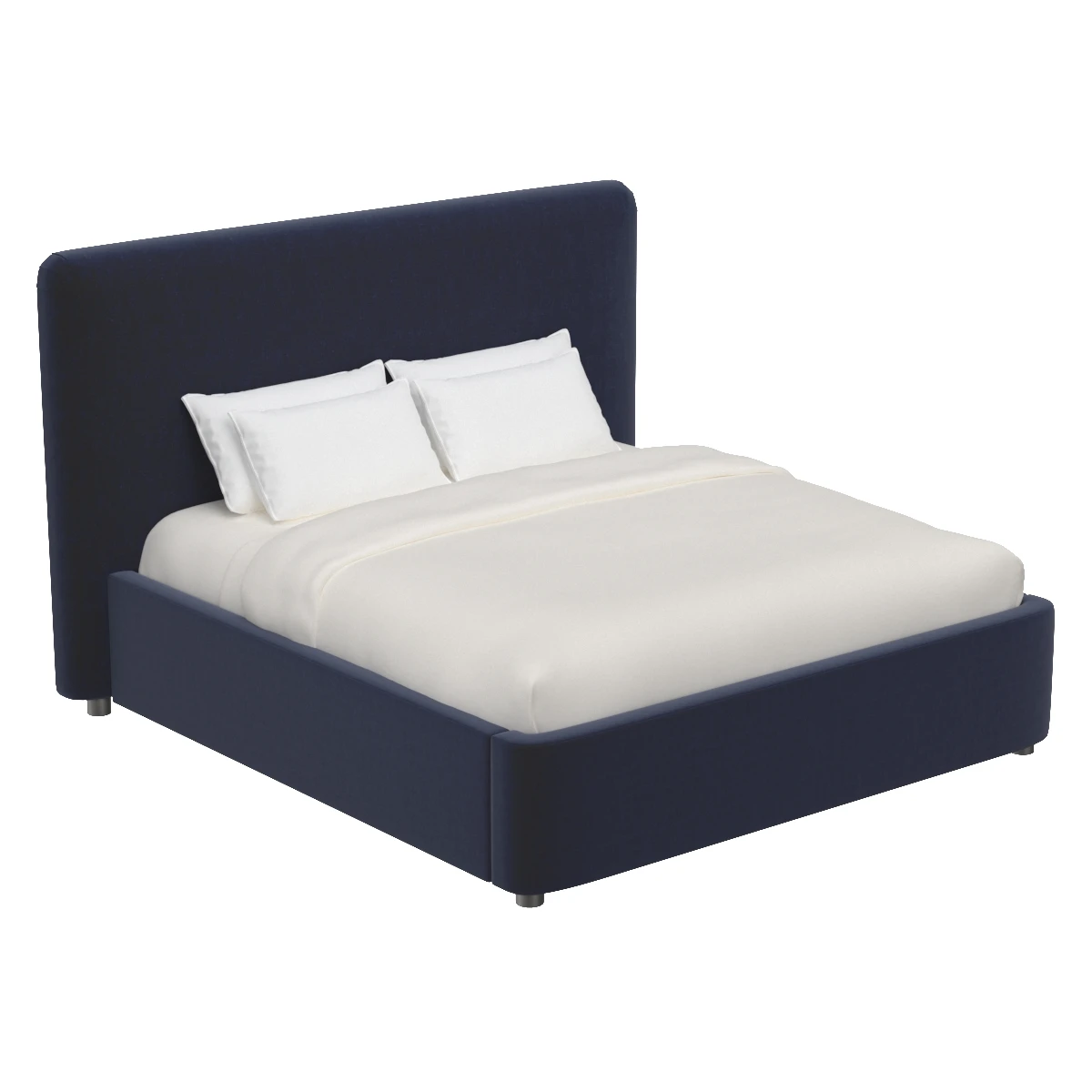 Samara King Bed Blue Velvet 3D Model_06