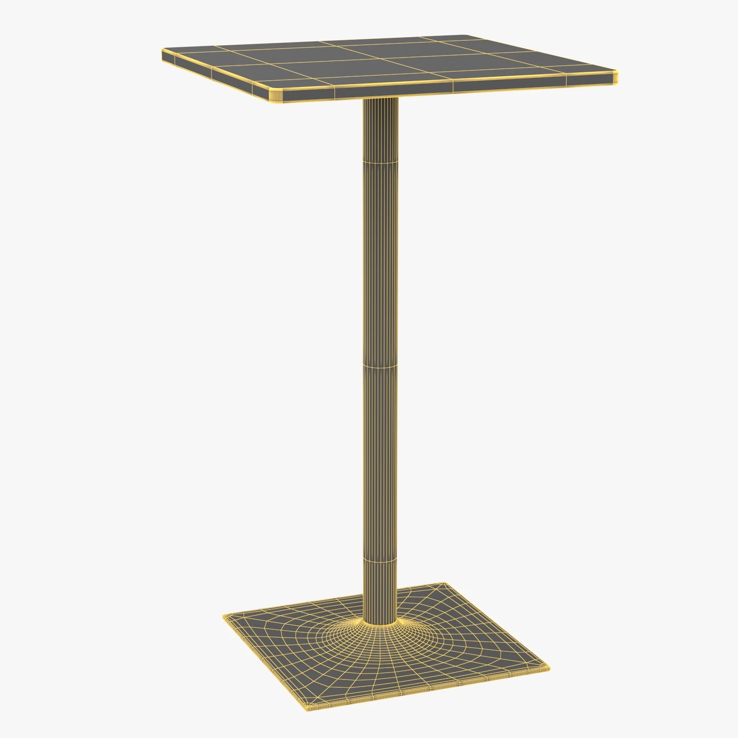 Square Bar Table Dark Elm 3D Model_07