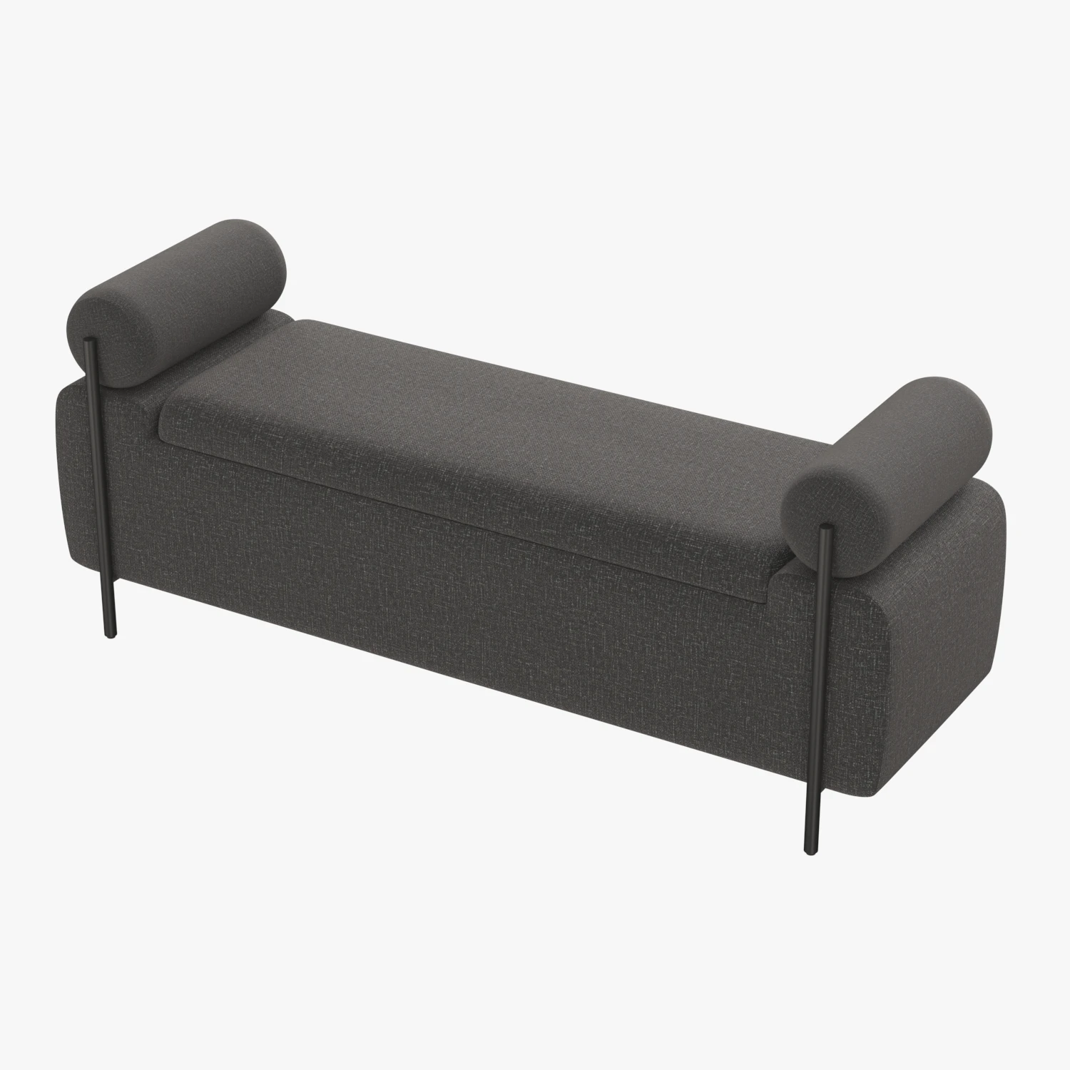 Steen Black Storage Bench 3D Model_06