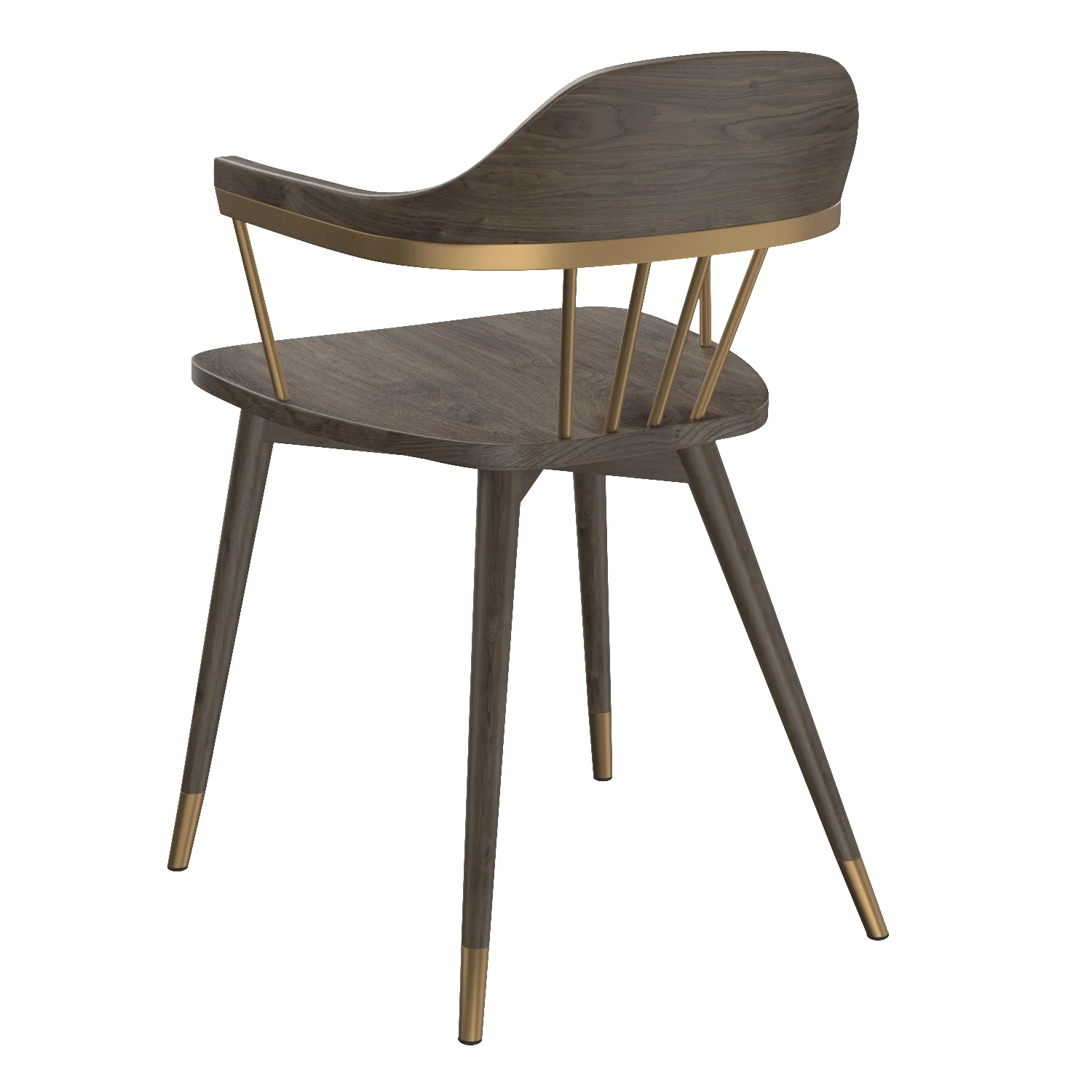 Sunpan Demi Modern Solid Oak Wood Dining Chair 3D Model_06