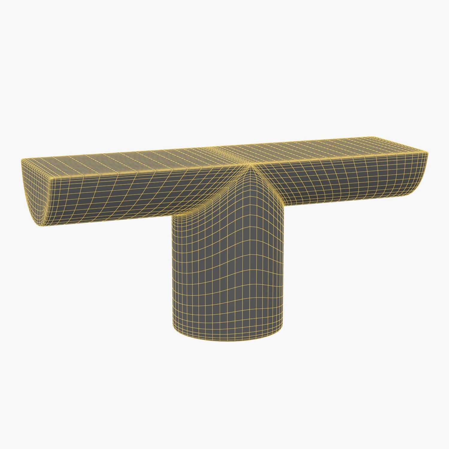 T Console Black Steel 3D Model_07