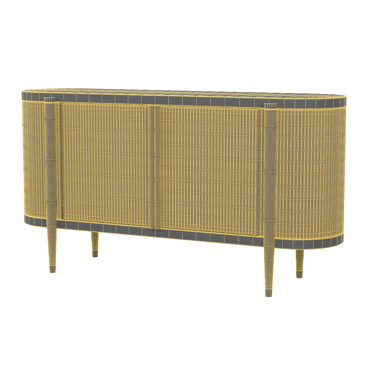 Tambour Cabinet - Black Ceruse 3D Model_07