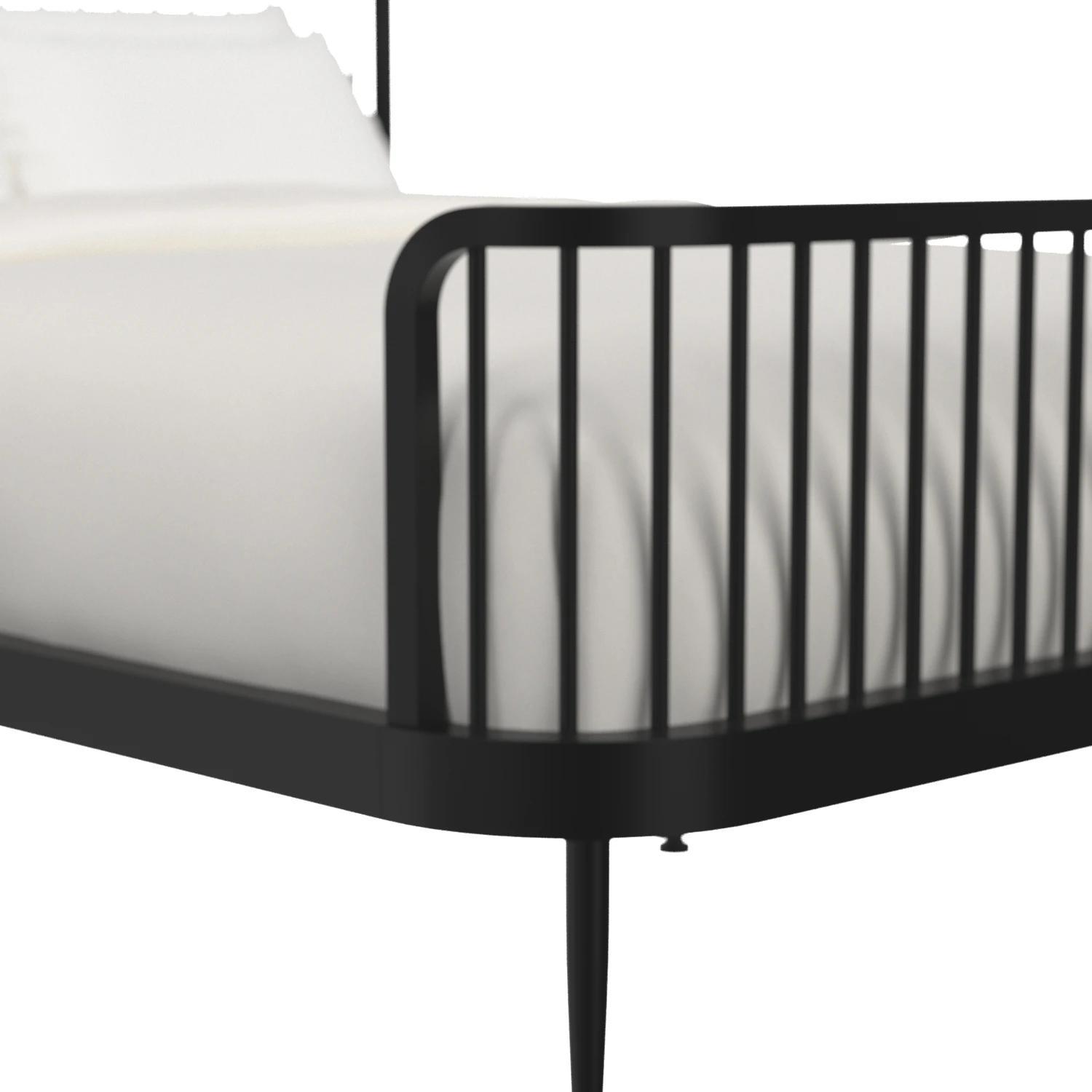Wembley Kids Full Black Metal Bed 3D Model_05