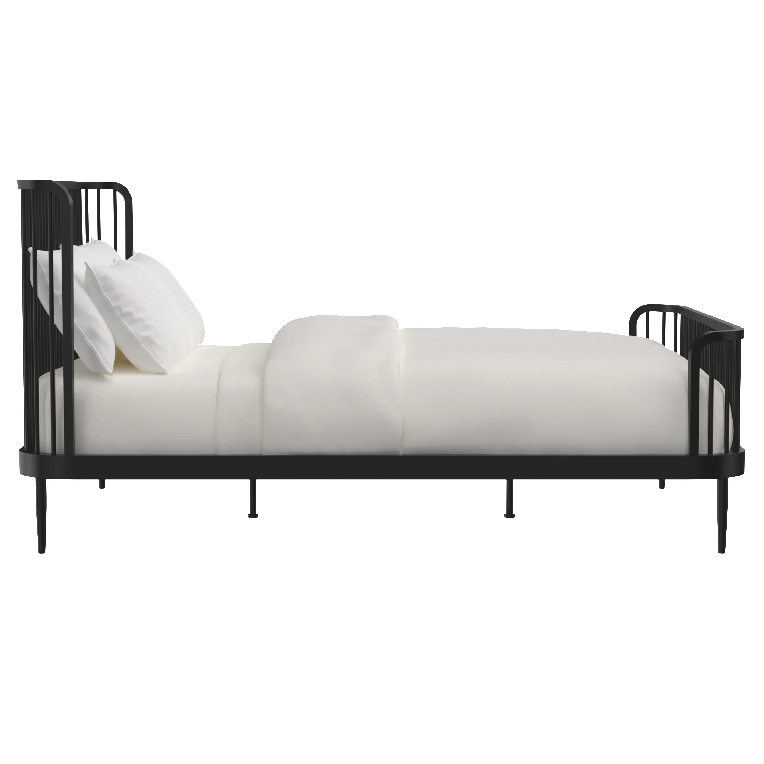 Wembley Kids Full Black Metal Bed 3D Model_03