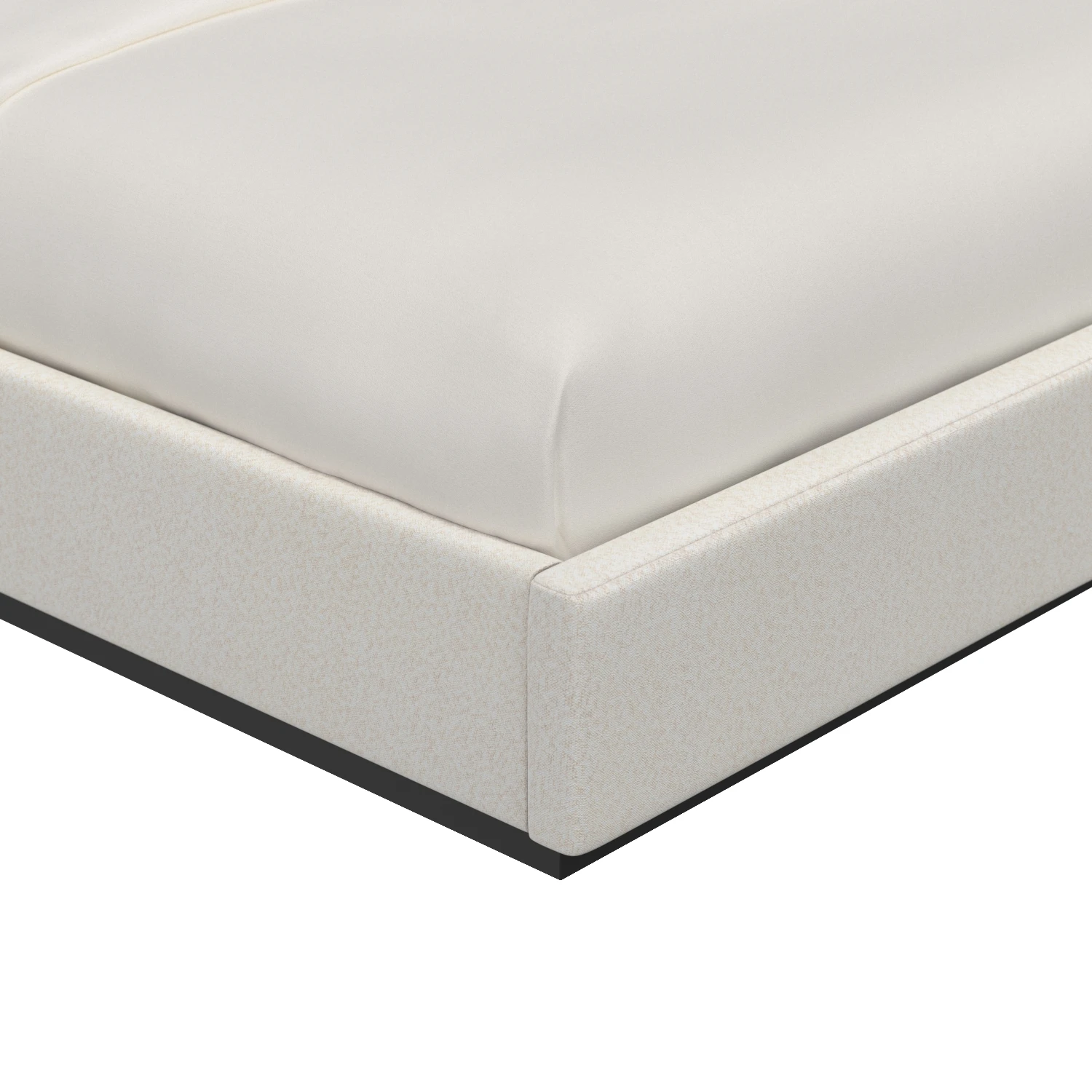 White Birch Wood Upholstered Boucle Wingback King Bed 3D Model_05