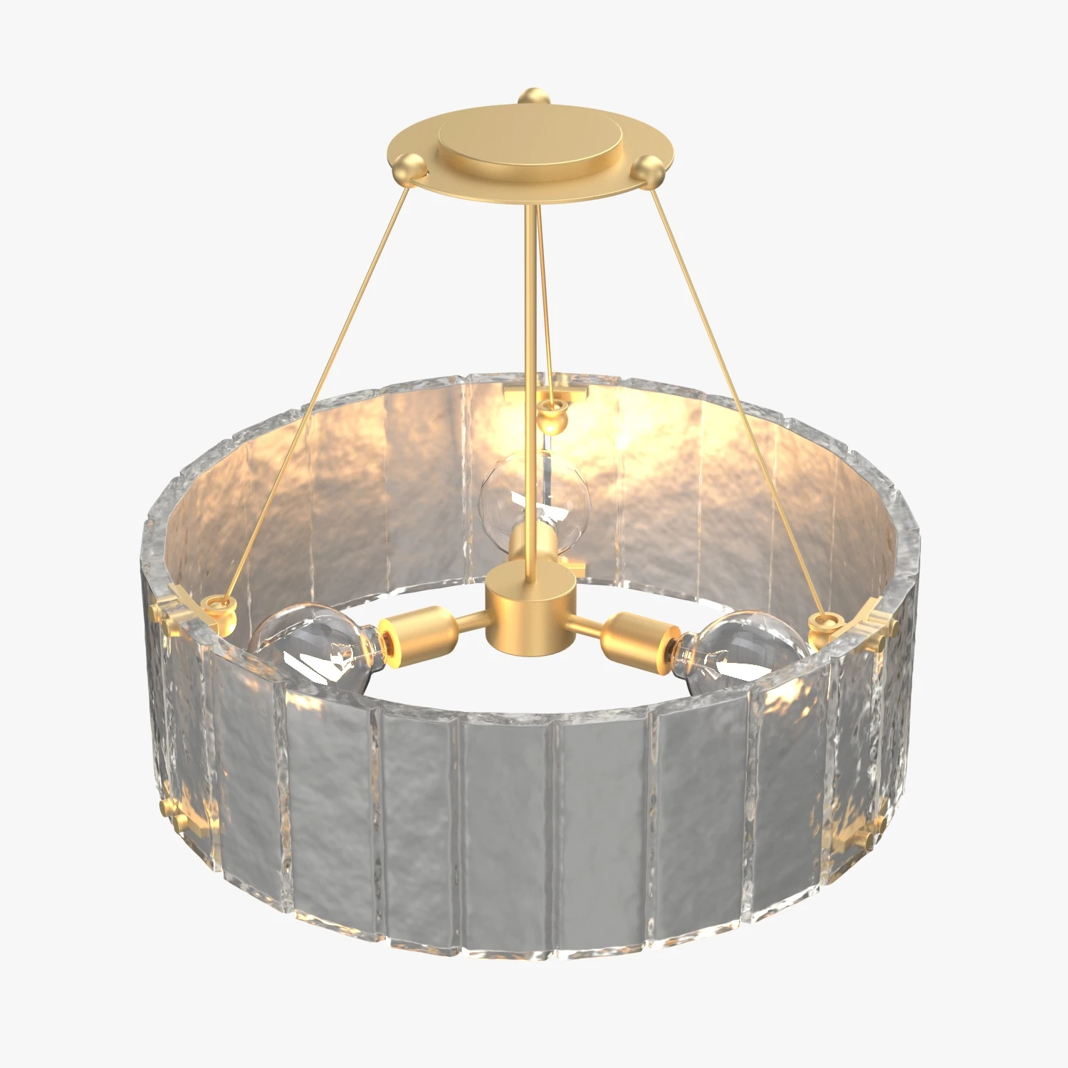 Willamette 32in Clear Fluted Glass Chandelier 3D Model_06