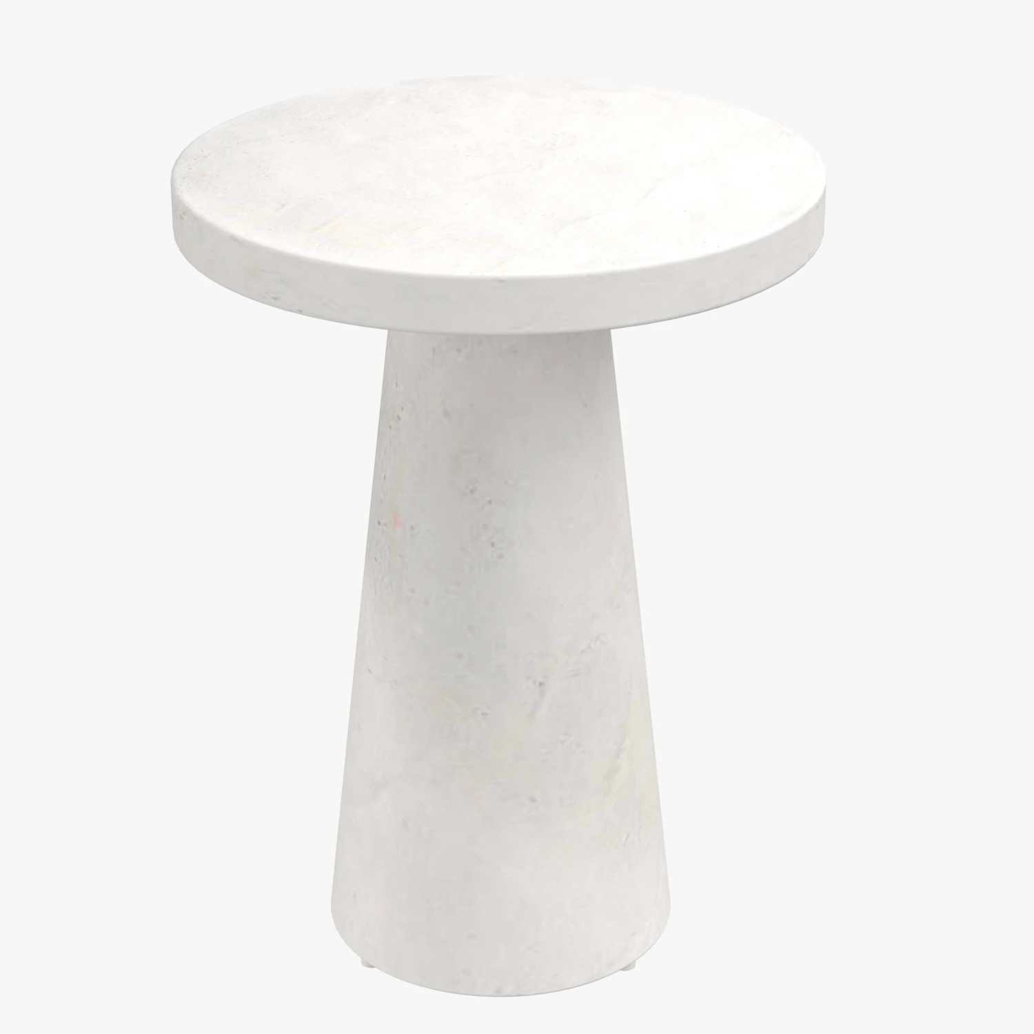 Willy Plaster Round Pedestal Side Table 3D Model_06