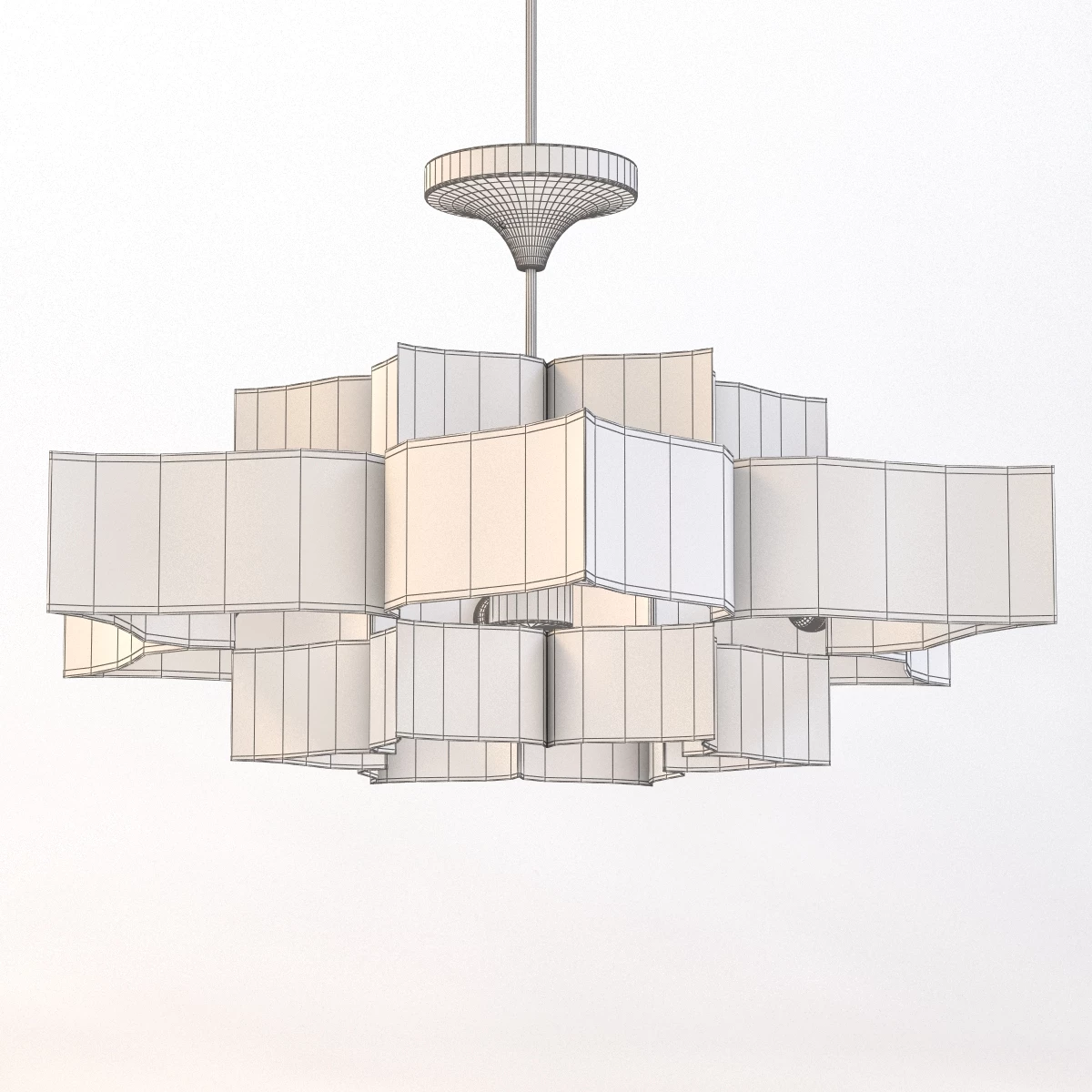 Grand Lotus Chandelier 3D Model_010