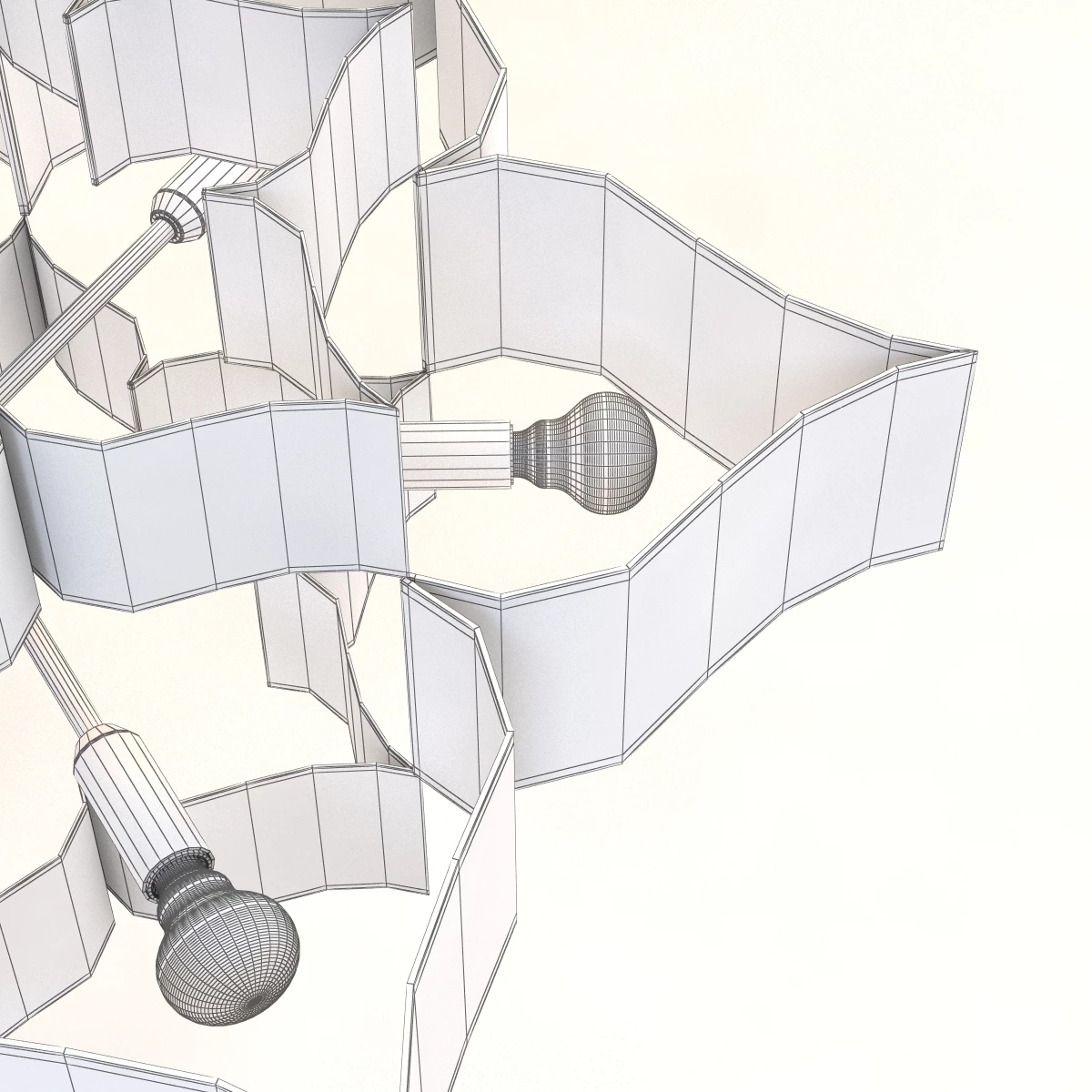 Grand Lotus Chandelier 3D Model_014