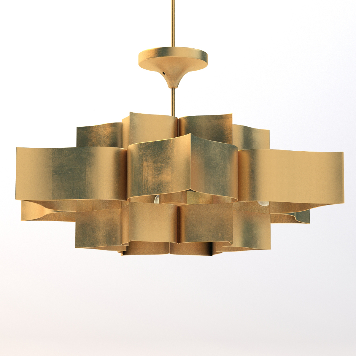 Grand Lotus Chandelier 3D Model_01