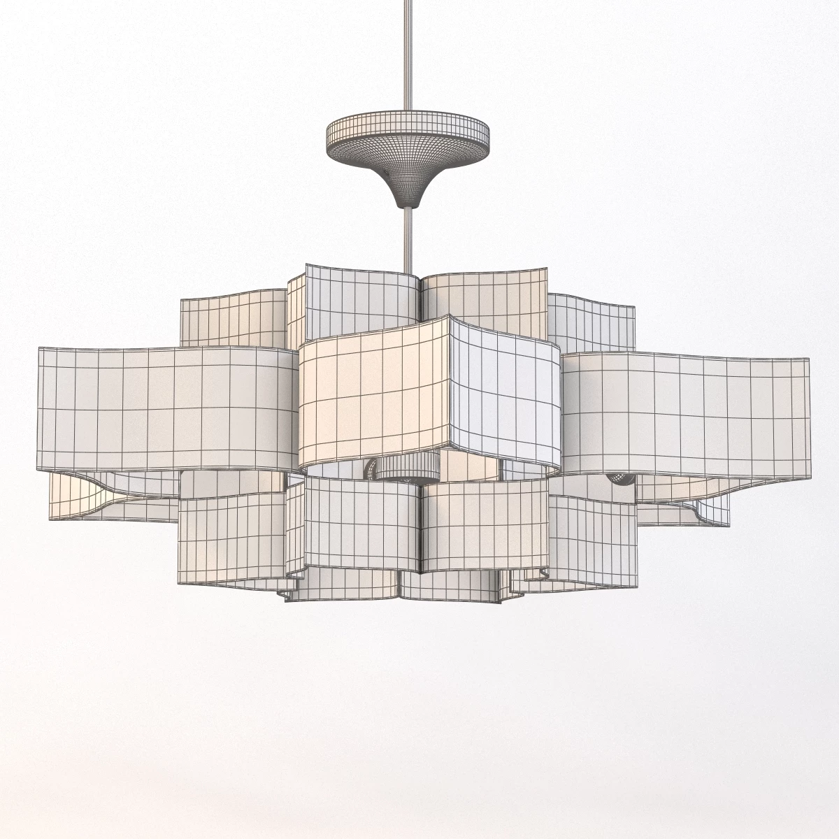 Grand Lotus Chandelier 3D Model_09