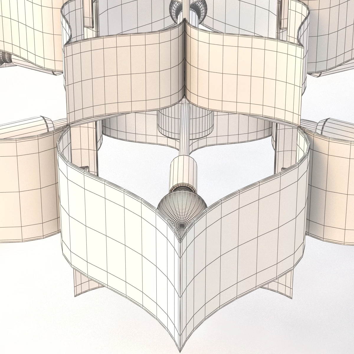 Grand Lotus Chandelier 3D Model_011