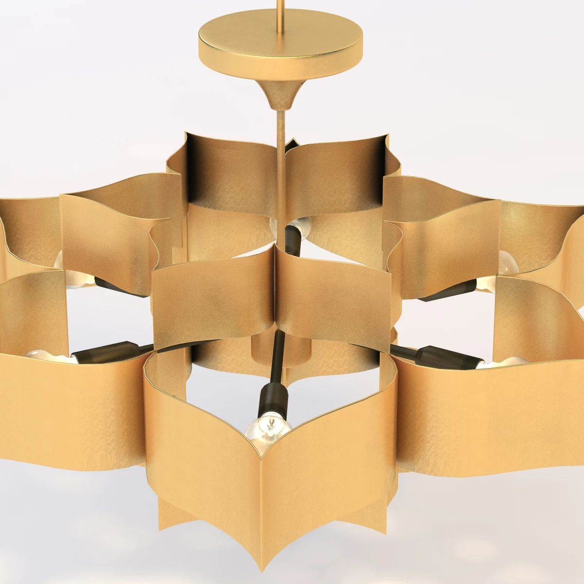 Grand Lotus Chandelier 3D Model_04