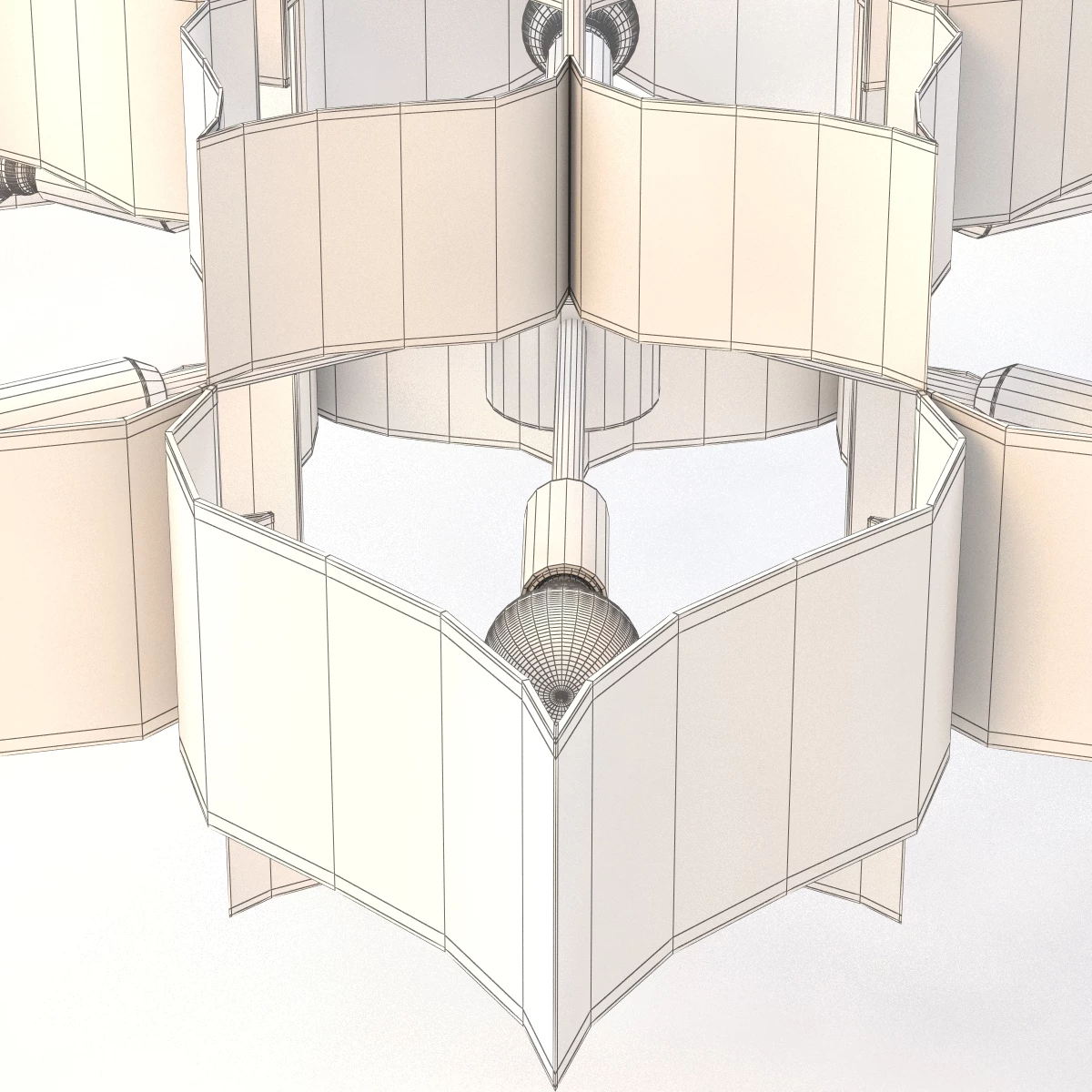 Grand Lotus Chandelier 3D Model_012