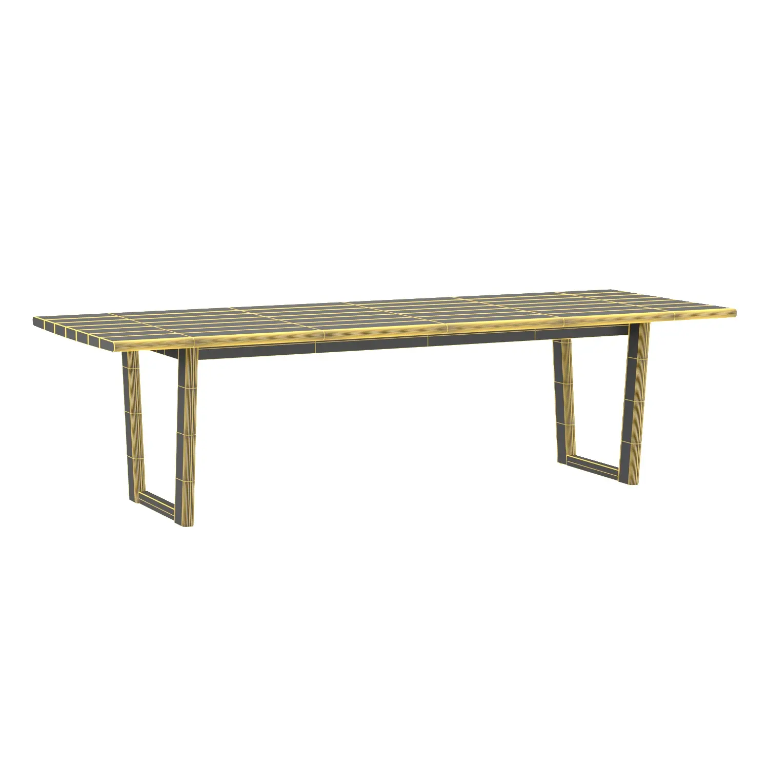RH Mesa Teak Rectangular Dining Table 3D Model_07
