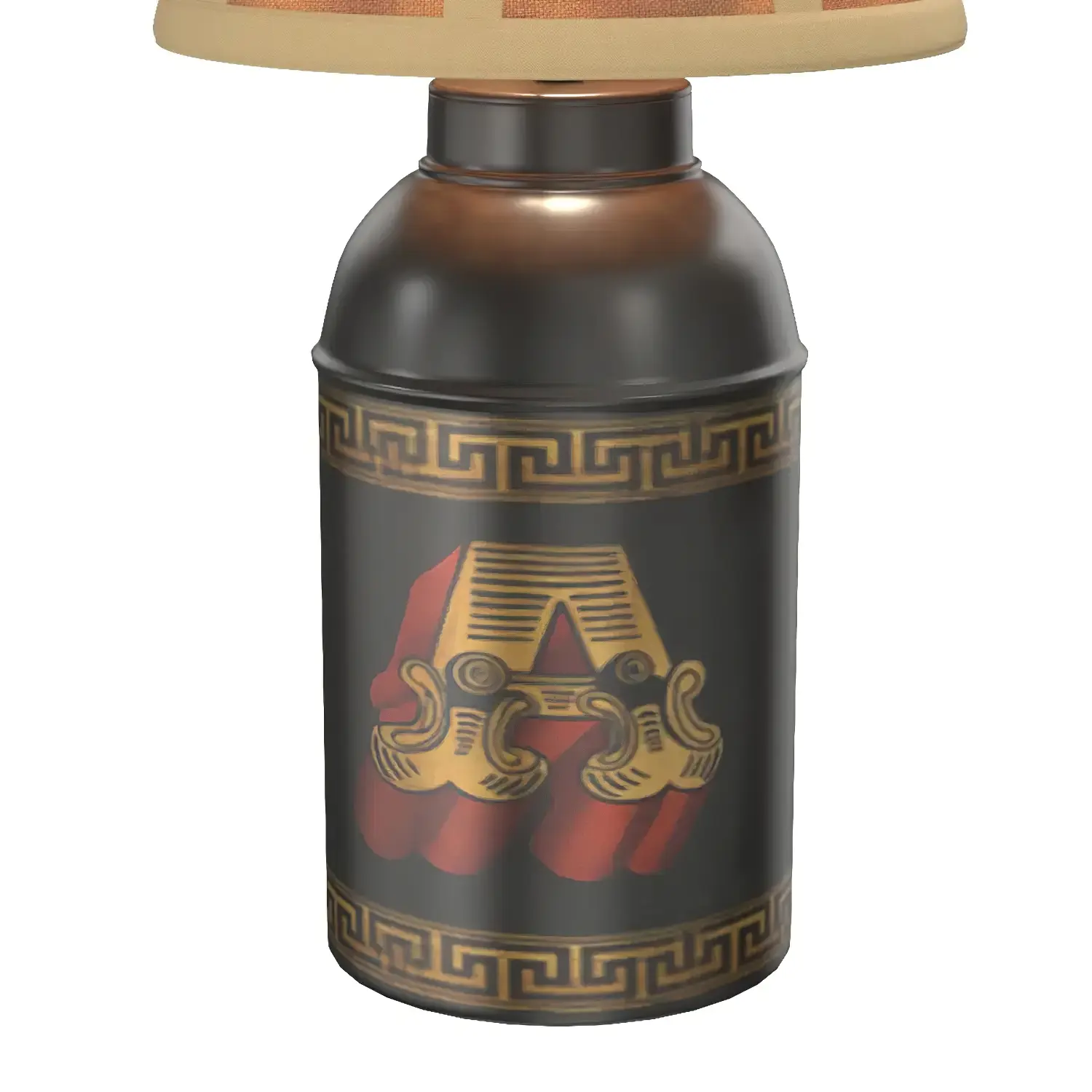 An English Black and Gilt-Decorated Tole Tea Canister Lamp 3D Model_05