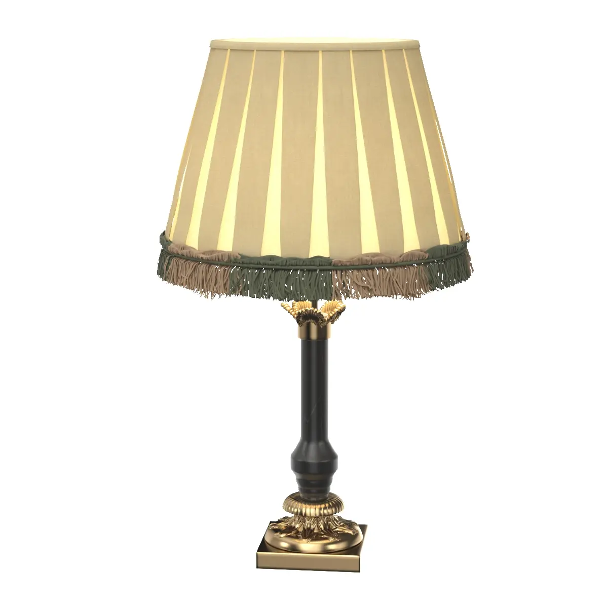 Carla Lampshade Decorative Trim Table Lamp 3D Model_06