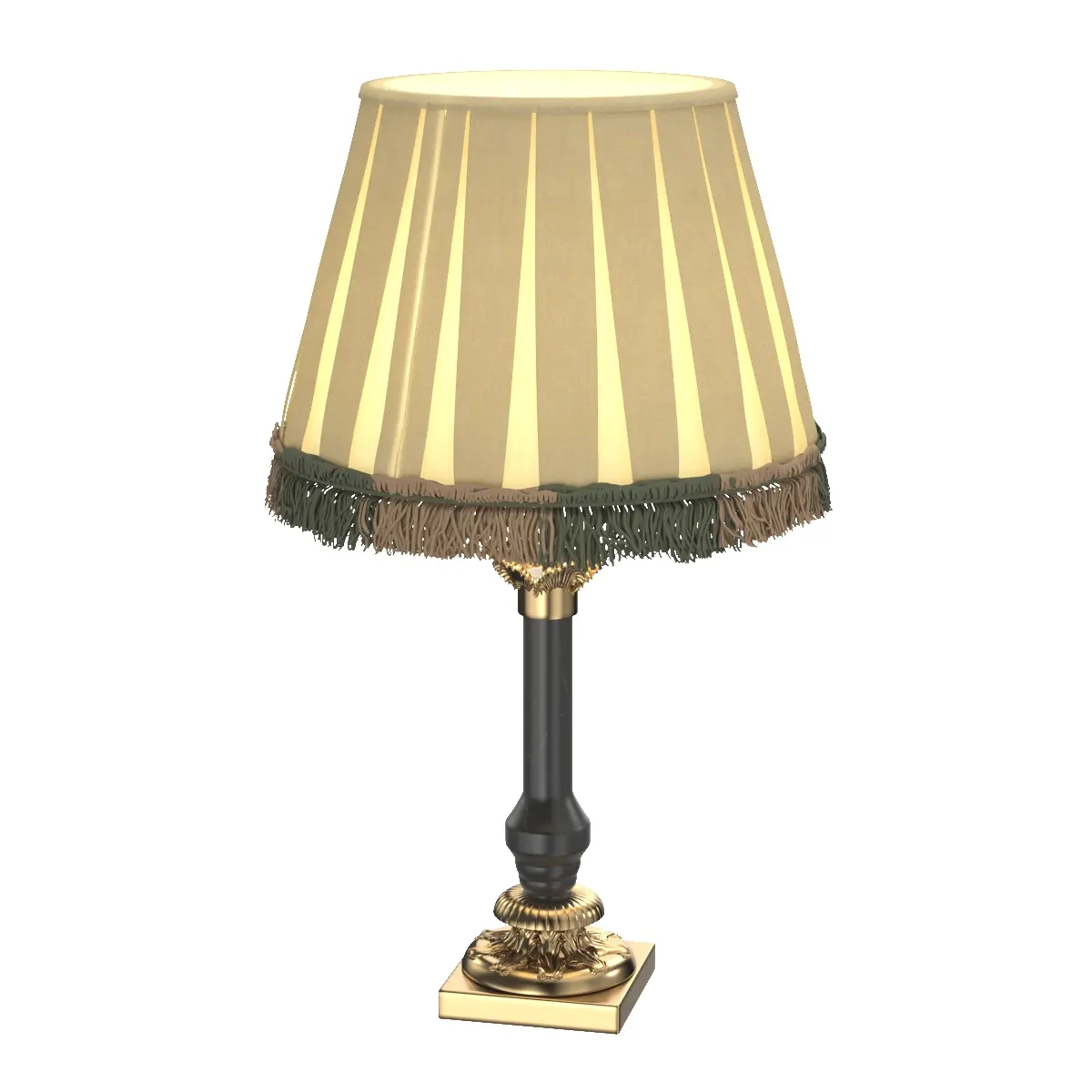 Carla Lampshade Decorative Trim Table Lamp 3D Model_04