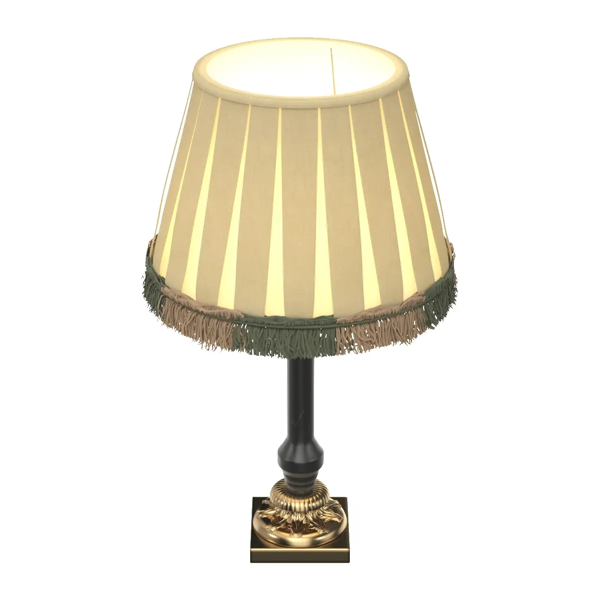 Carla Lampshade Decorative Trim Table Lamp 3D Model_03