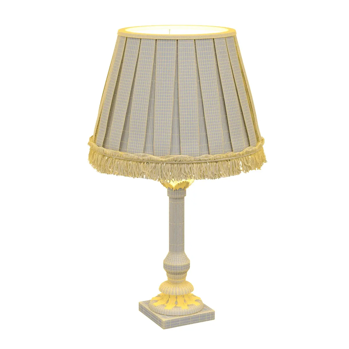 Carla Lampshade Decorative Trim Table Lamp 3D Model_07