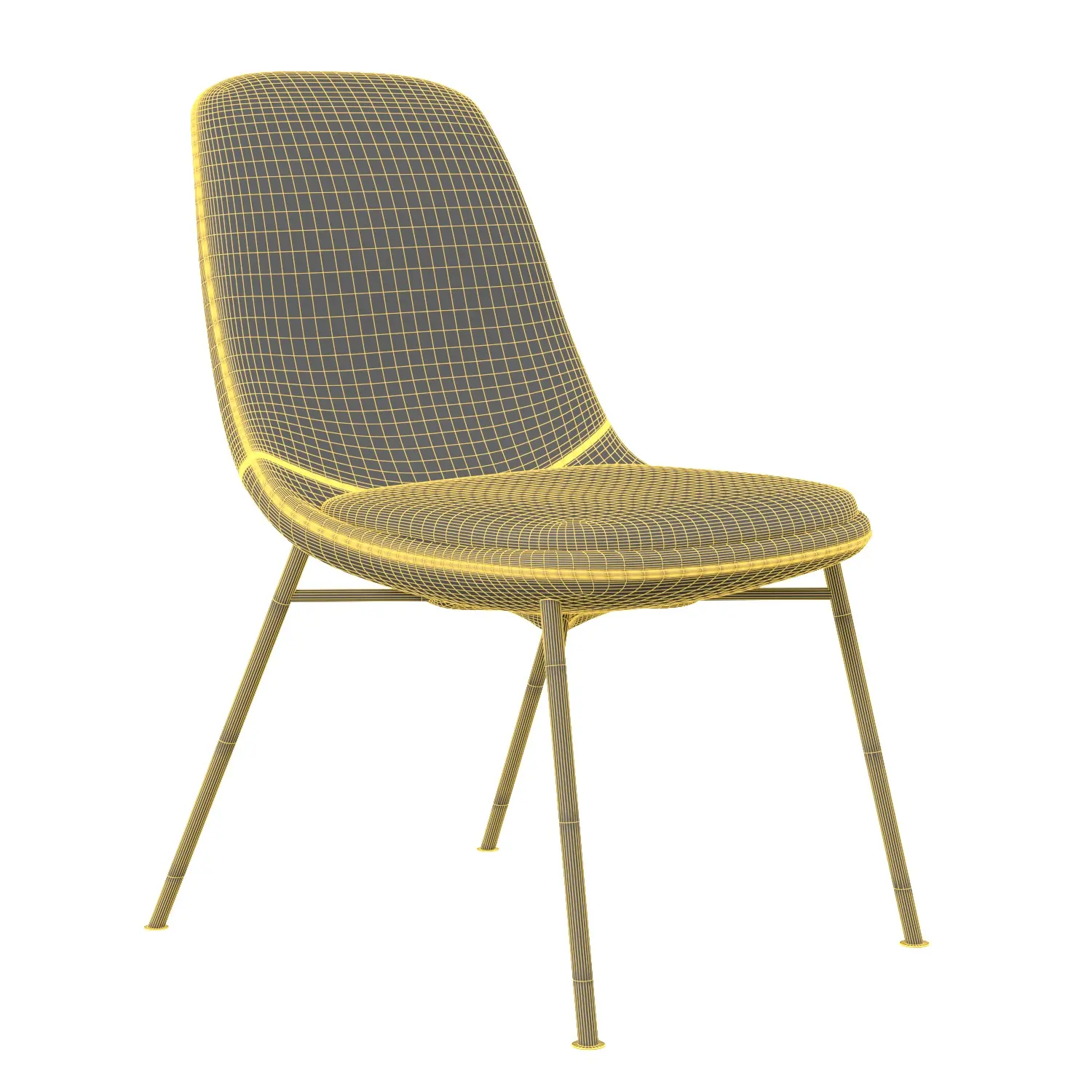 Chloe Chair Metal Legs 3D Model_07