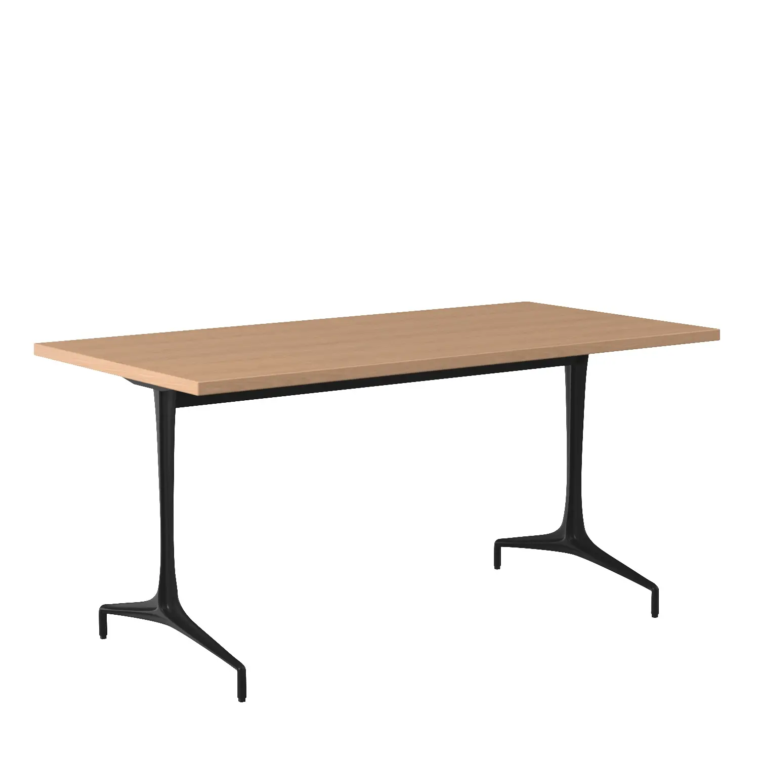 Edge Mount Locking Casters Serif Table 3D Model_01