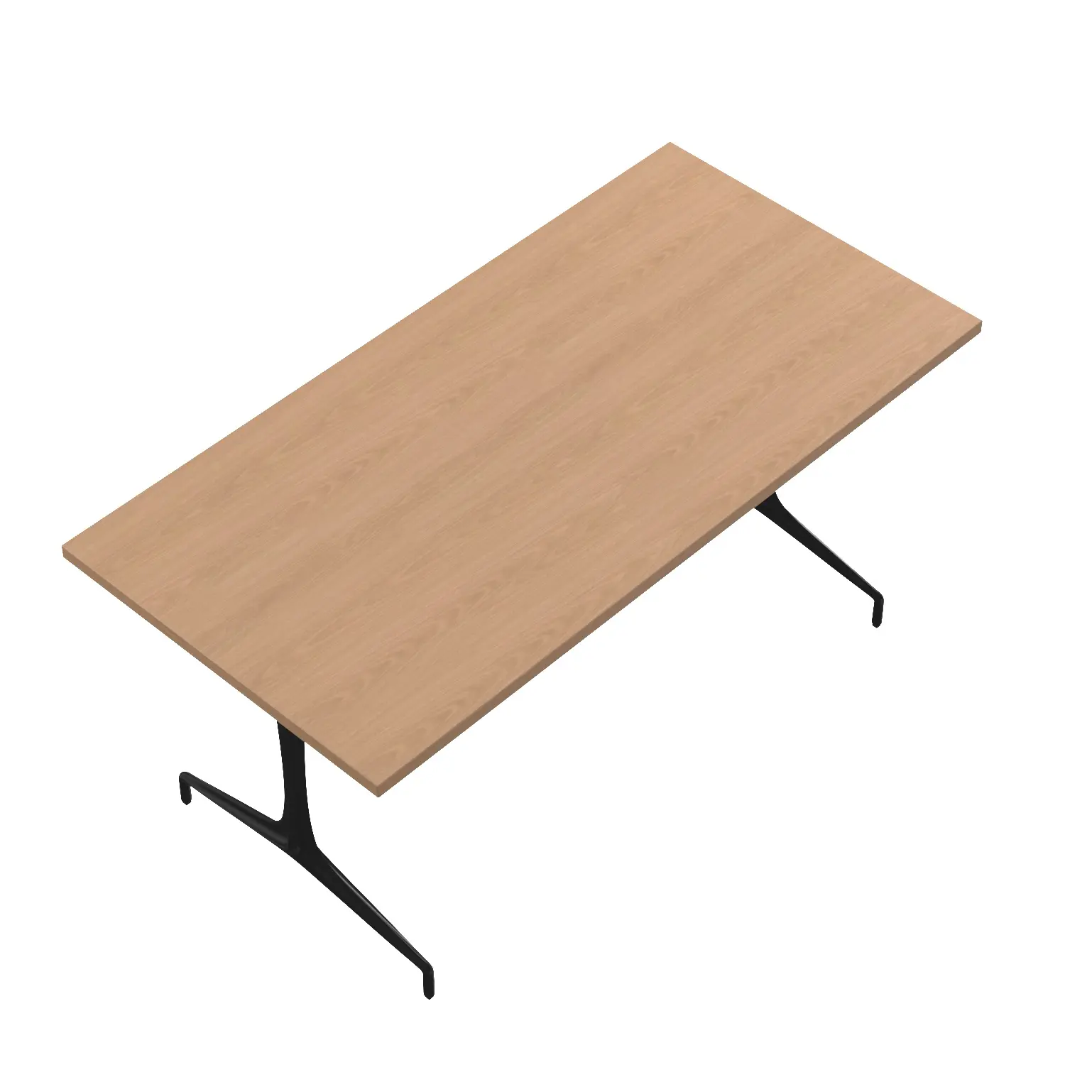 Edge Mount Locking Casters Serif Table 3D Model_04