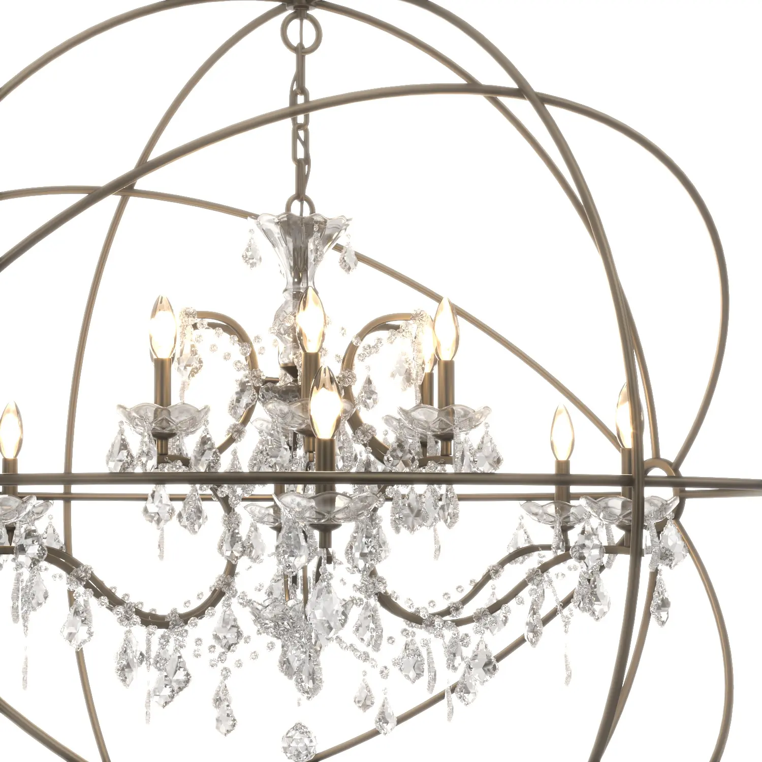Geneva 18 Light 44 inch Wide Crystal Chandelier 3D Model_05