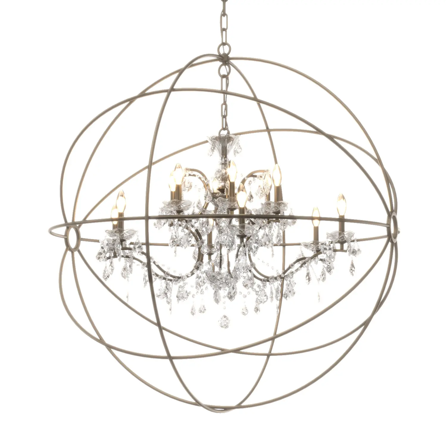Geneva 18 Light 44 inch Wide Crystal Chandelier 3D Model_01