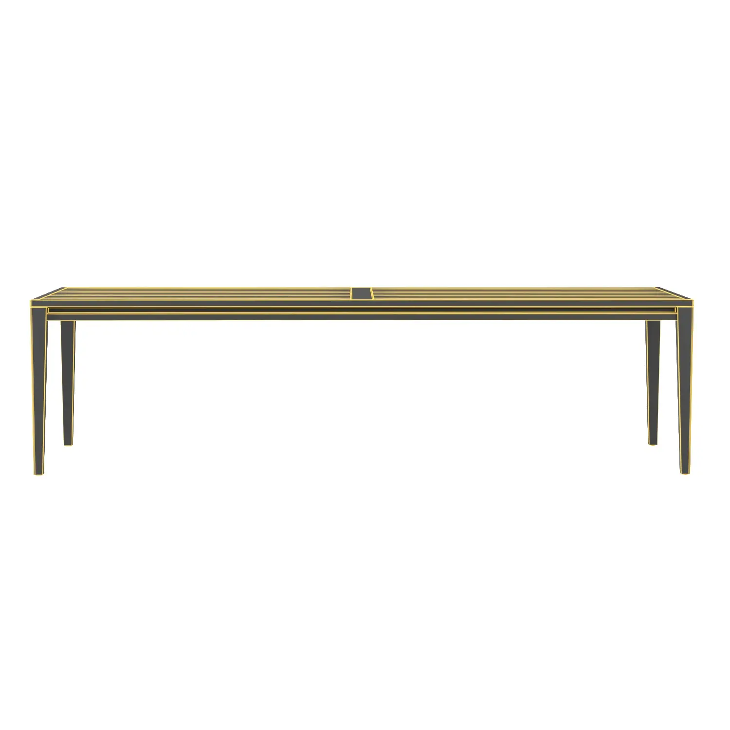 Greystone Teak Rectangular Dining Table 3D Model_07
