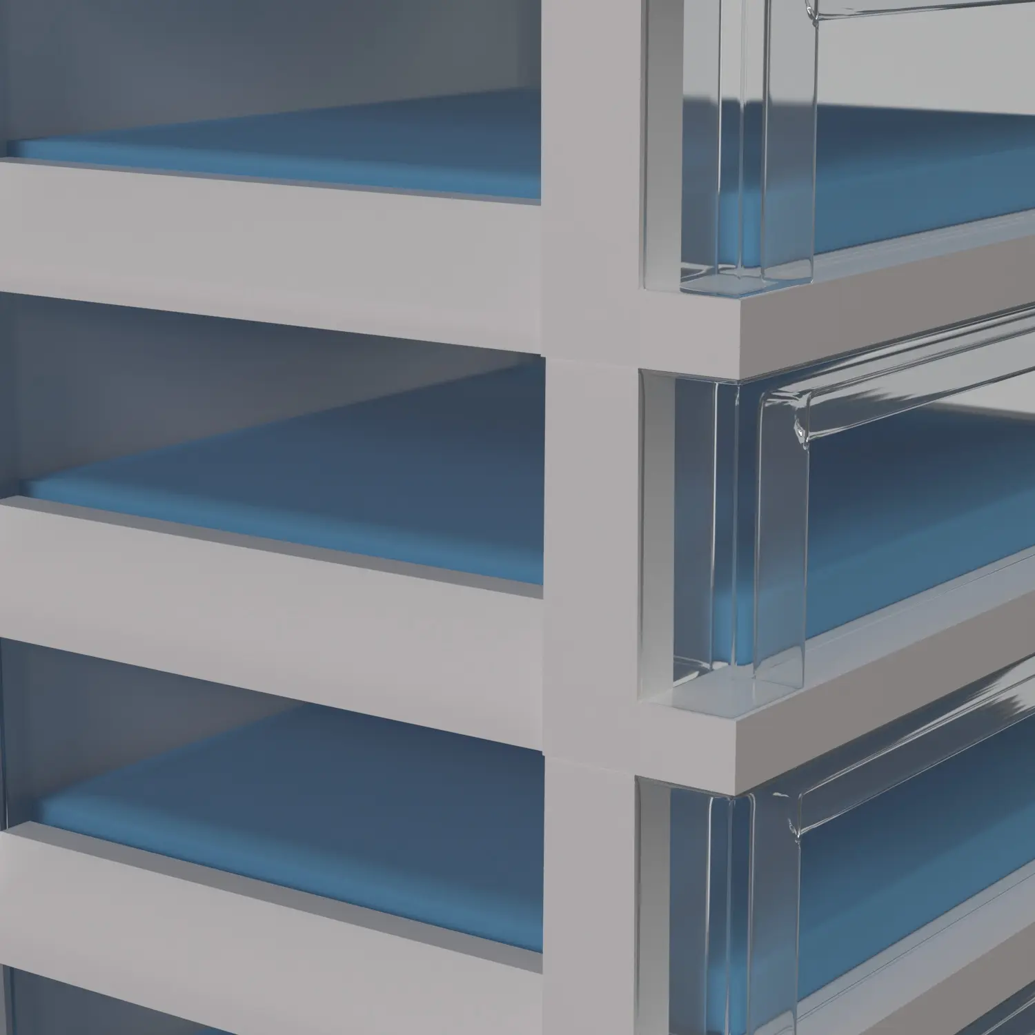 IRIS USA MC 341 NS Storage Drawer Cart 3D Model_05