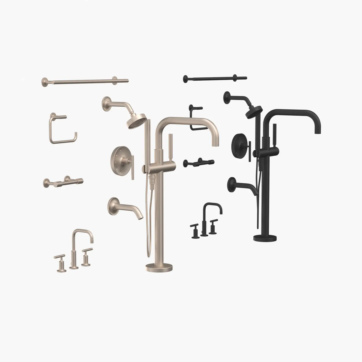 Kohler Bathroom Faucet and Accessories 3D Model_05