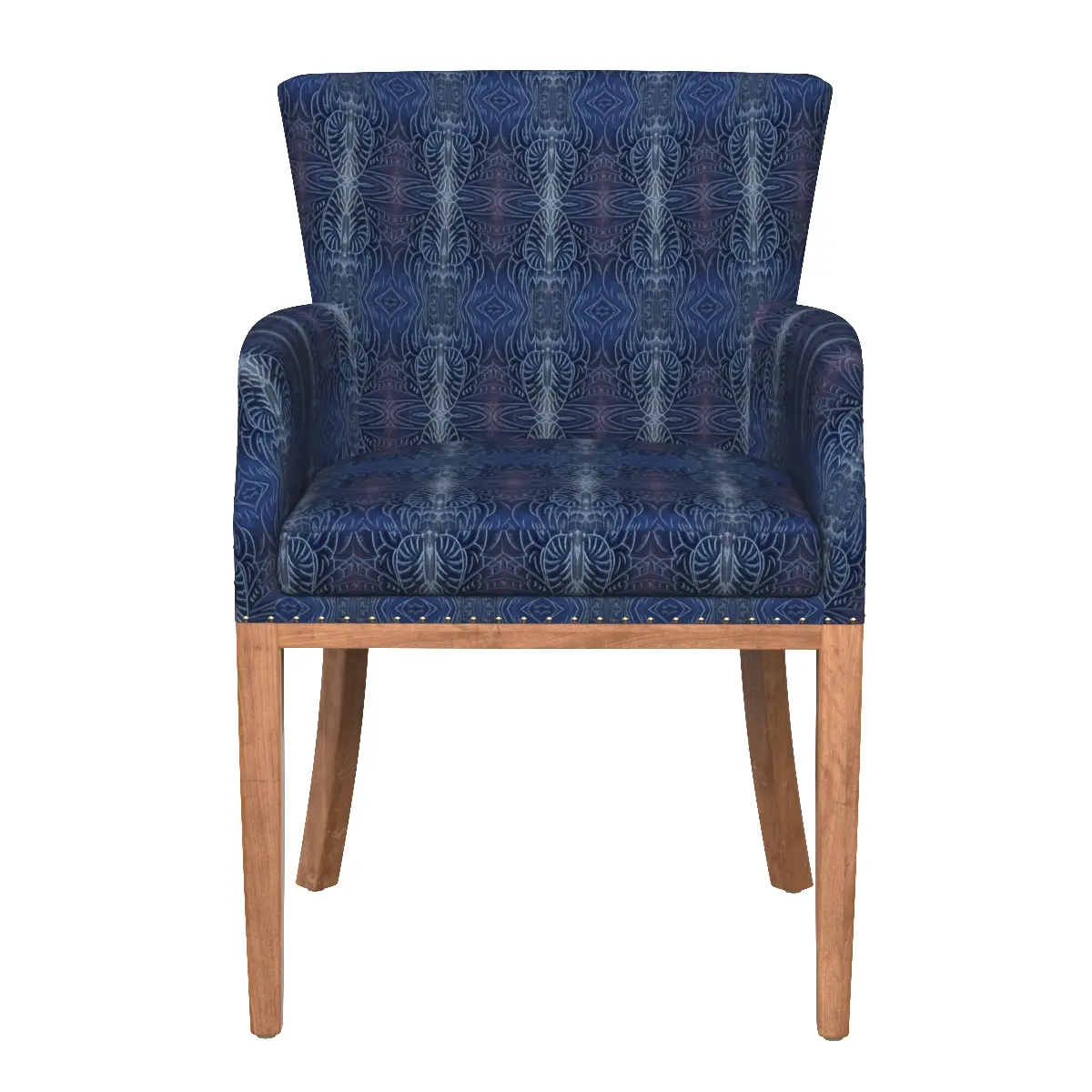 Oakwood Linen Dining Chair 3D Model_06