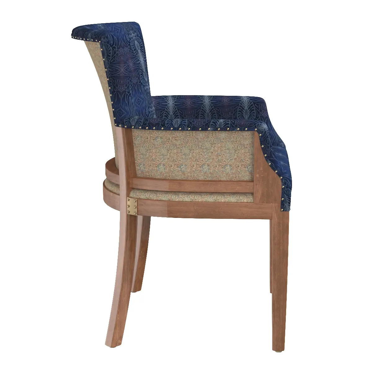 Oakwood Linen Dining Chair 3D Model_04